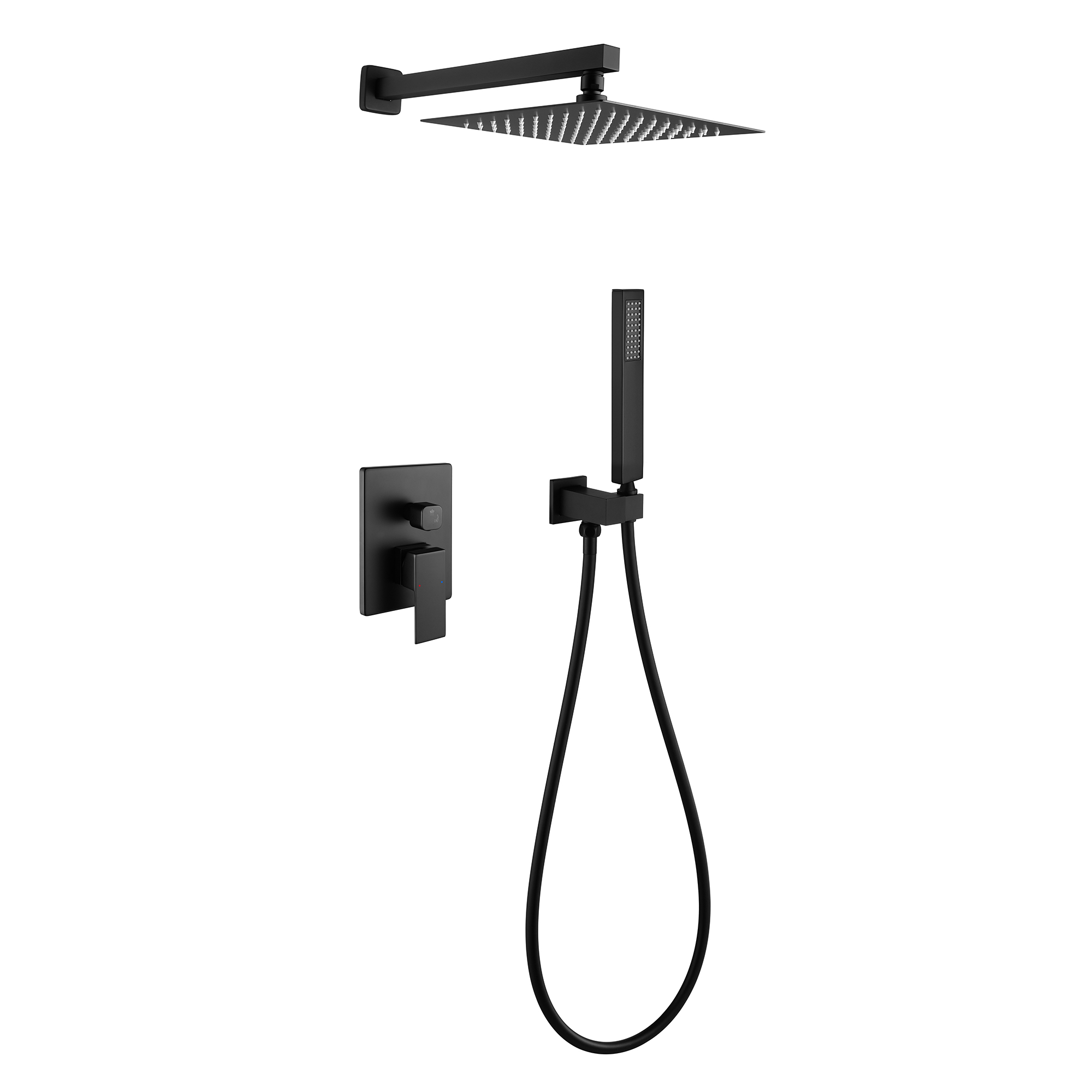 Wall Mounted 10 Inch Square Shower System With Pressure Balance Valve-Boyel Living