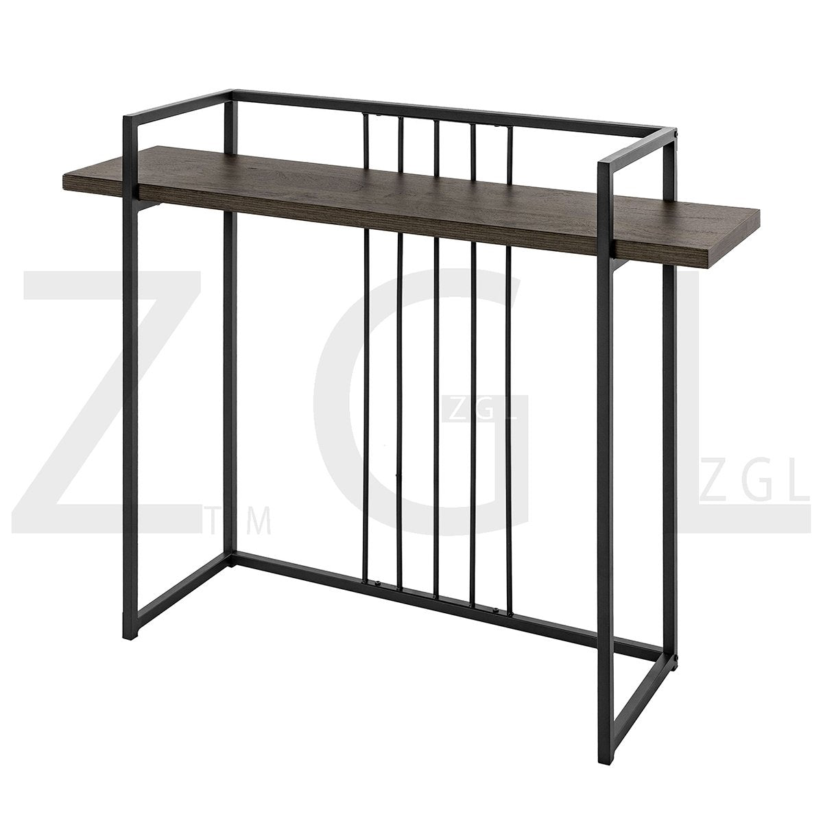 Brown and Black Rectangle Coffee Table Console Table-Boyel Living