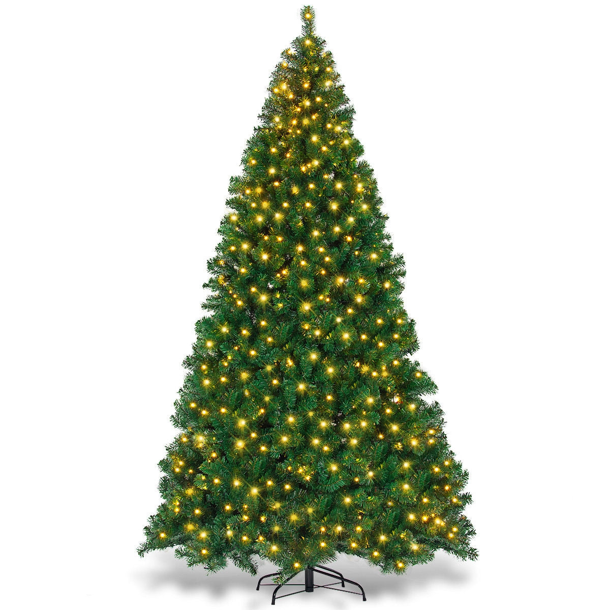 9 Feet Pre-Lit PVC Artificial Christmas Tree with 700 LED Lights-Boyel Living