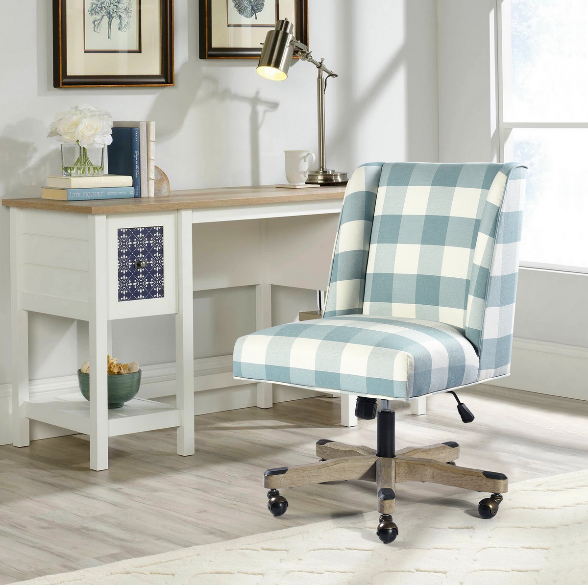 Armless Upholstered Office Chair-Boyel Living