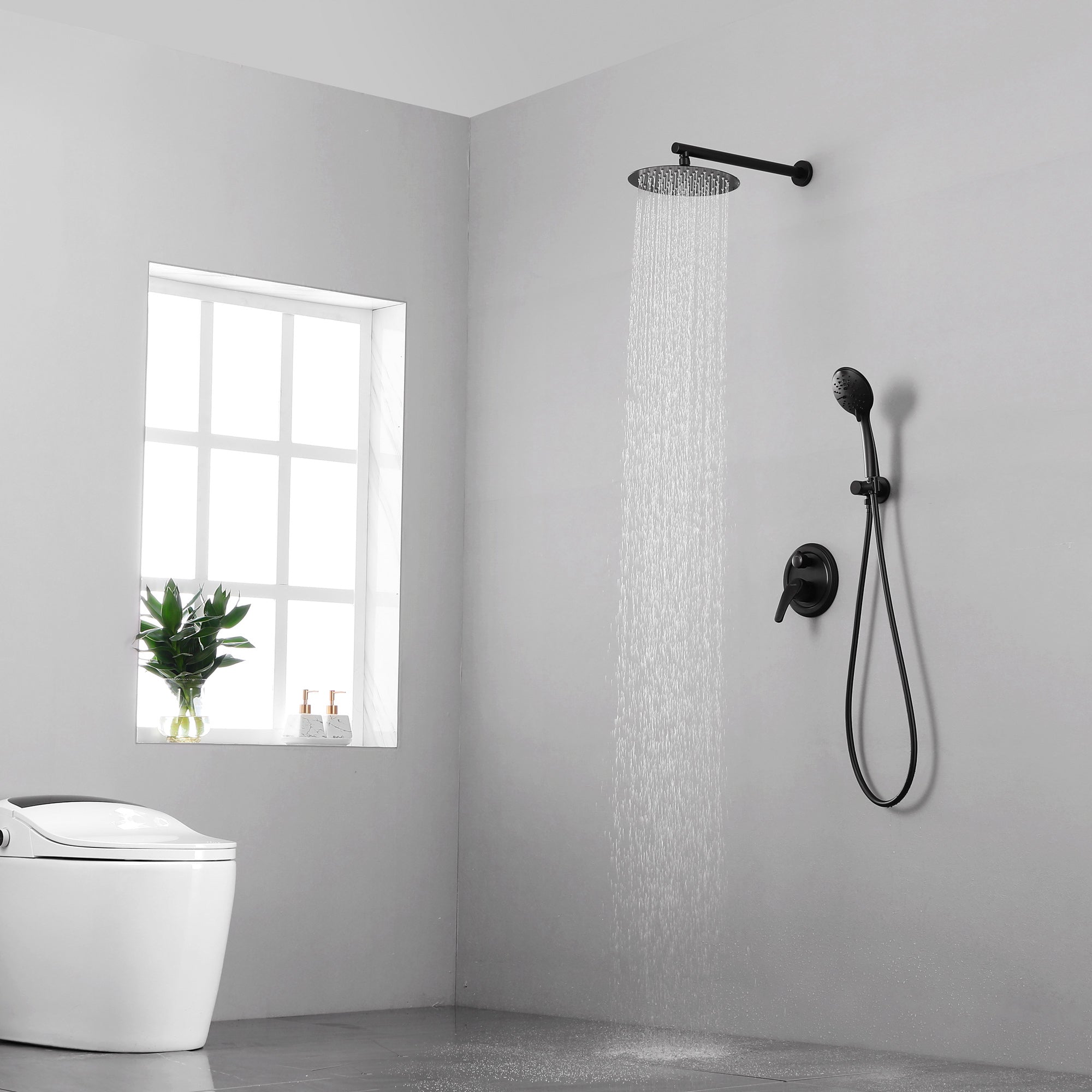 Boyel Living 3.2 GPM Rainfall Shower System Double Shower Head System-Boyel Living