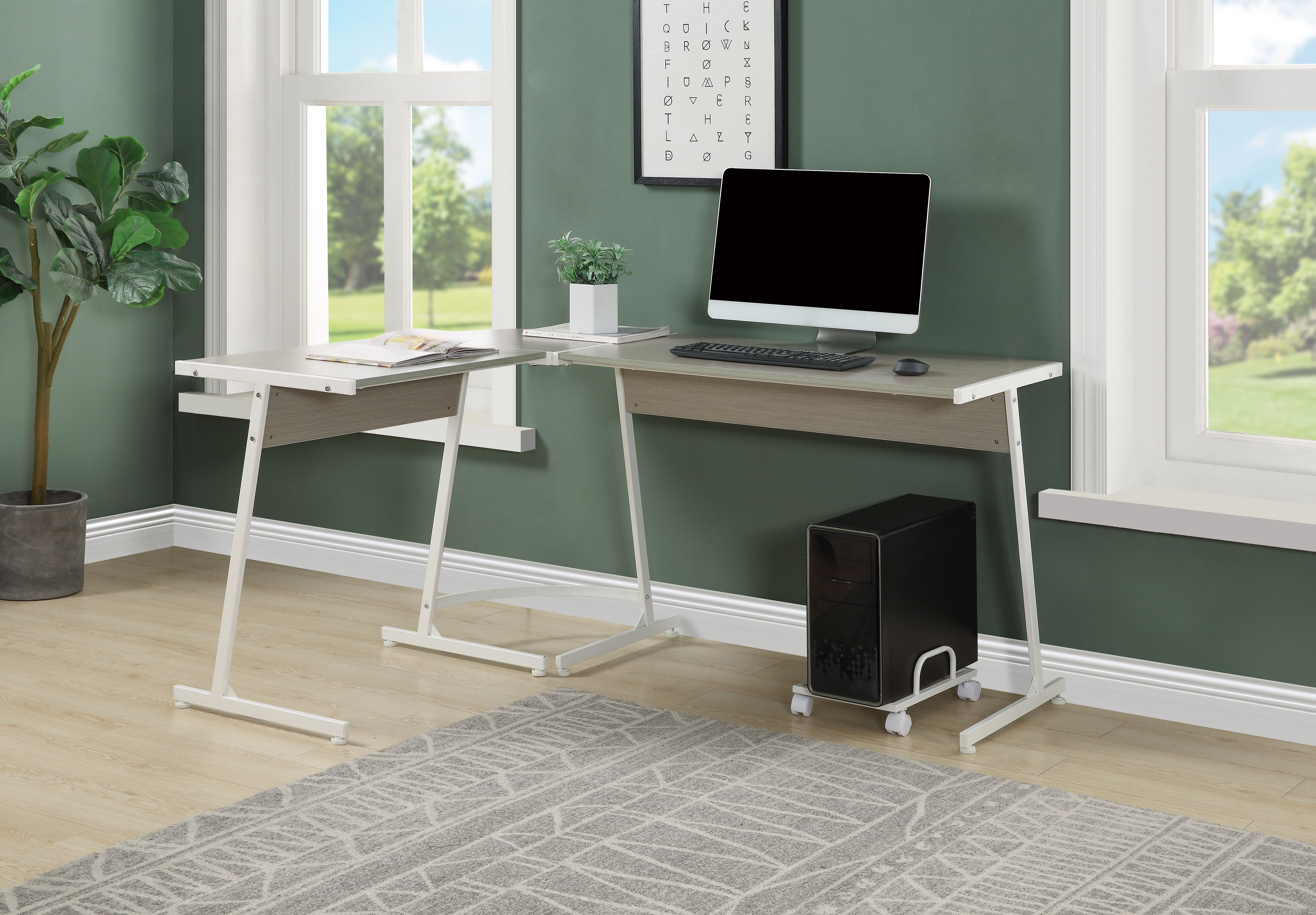 ACME Dazenus Computer Desk, Gray & White Finish-Boyel Living