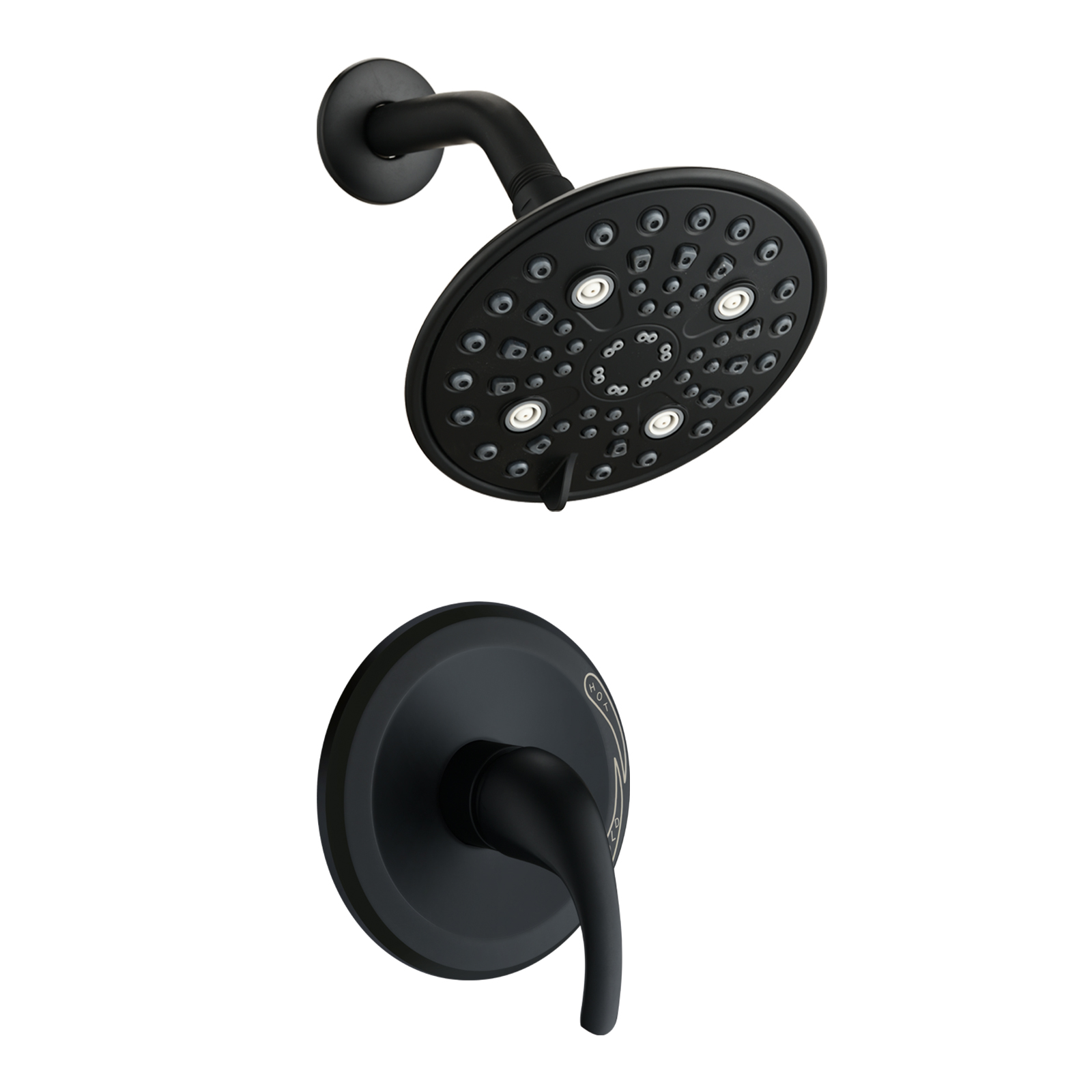 6 inches. Detachable hand-held shower head shower system-Boyel Living