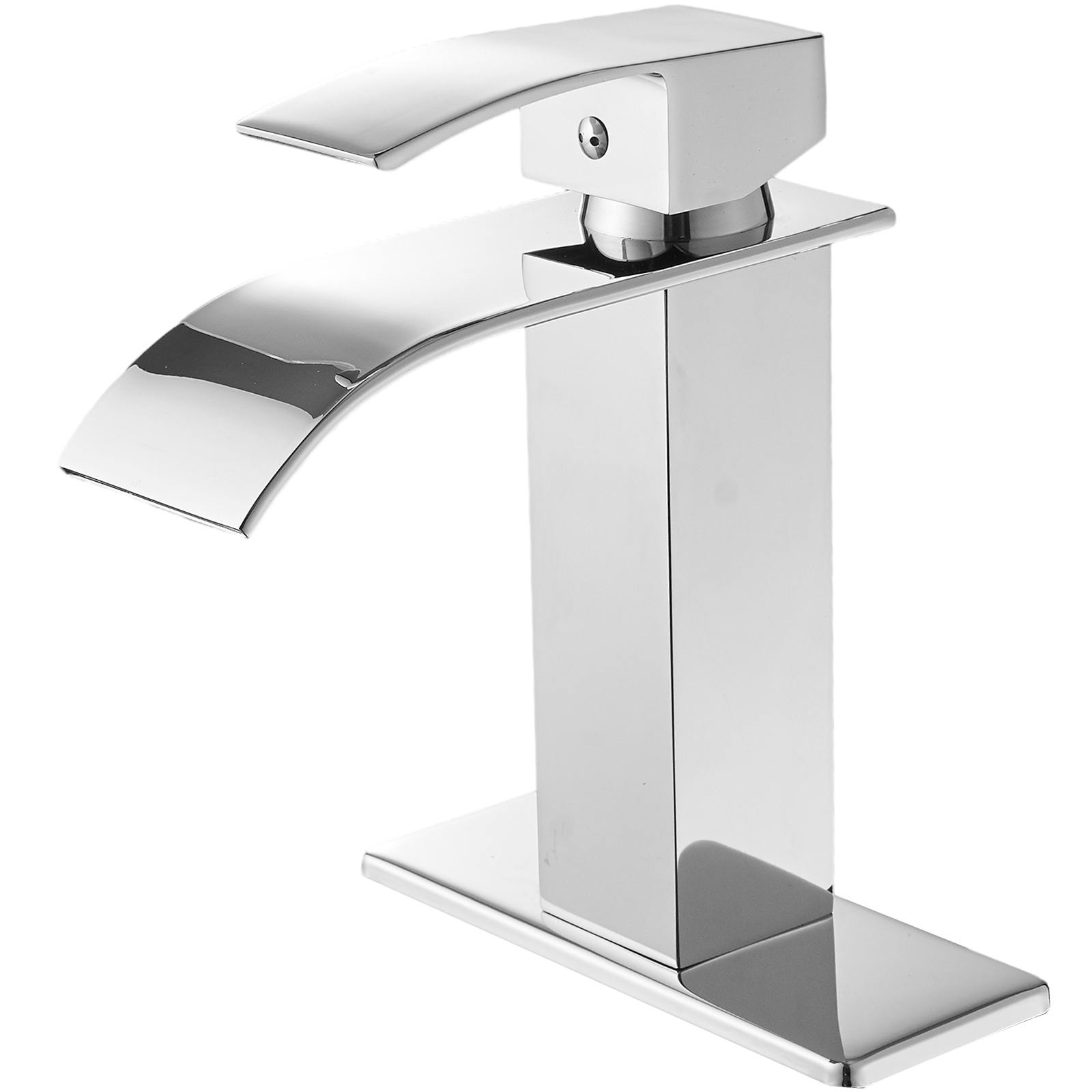 Single Handle Single Hole Bathroom Faucet with Deckplate Included, Pop Up Drain, Water Supply Hoses in Oil Rubbed Bronze /Brushed Nickel / Matte Black/ Chrome