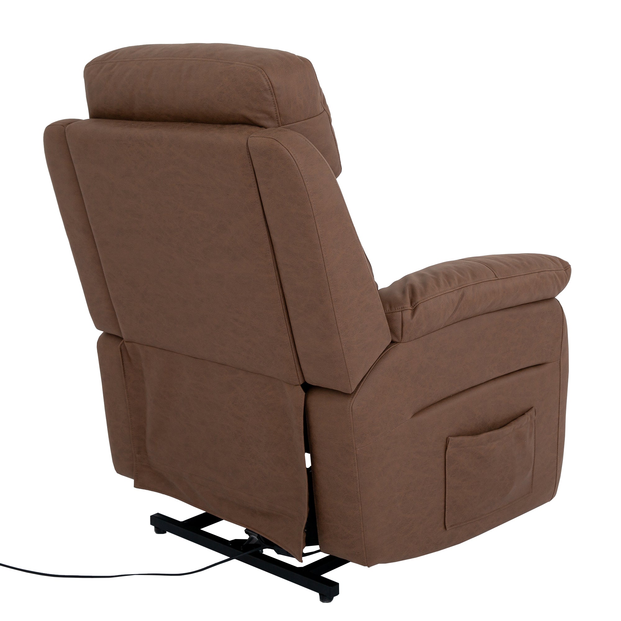 Power Lift Assist Standard Recliner with Storage and Overstuffed Pillows-Boyel Living