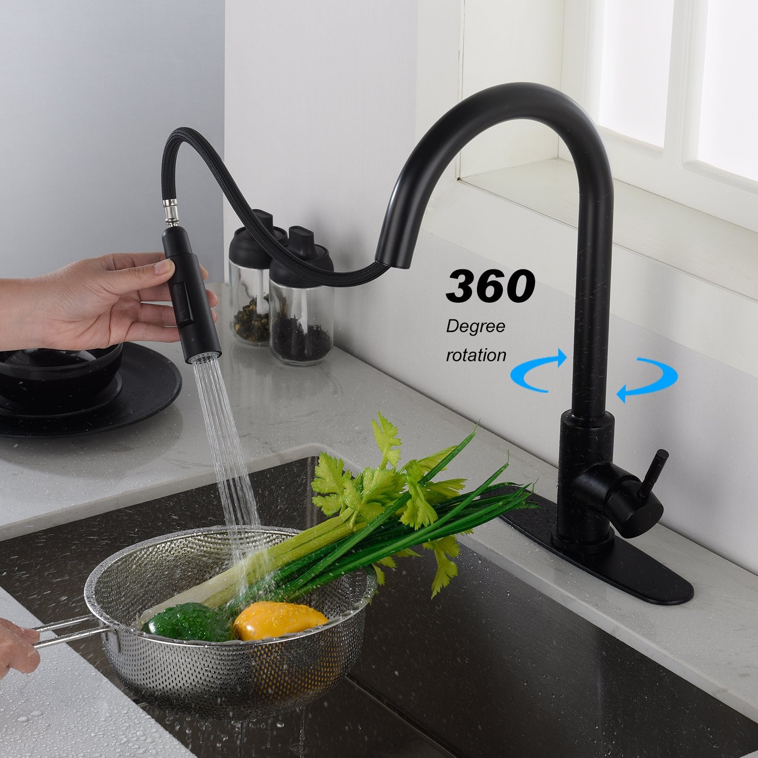 Touch Kitchen Faucet with Pull Down Sprayer-Boyel Living