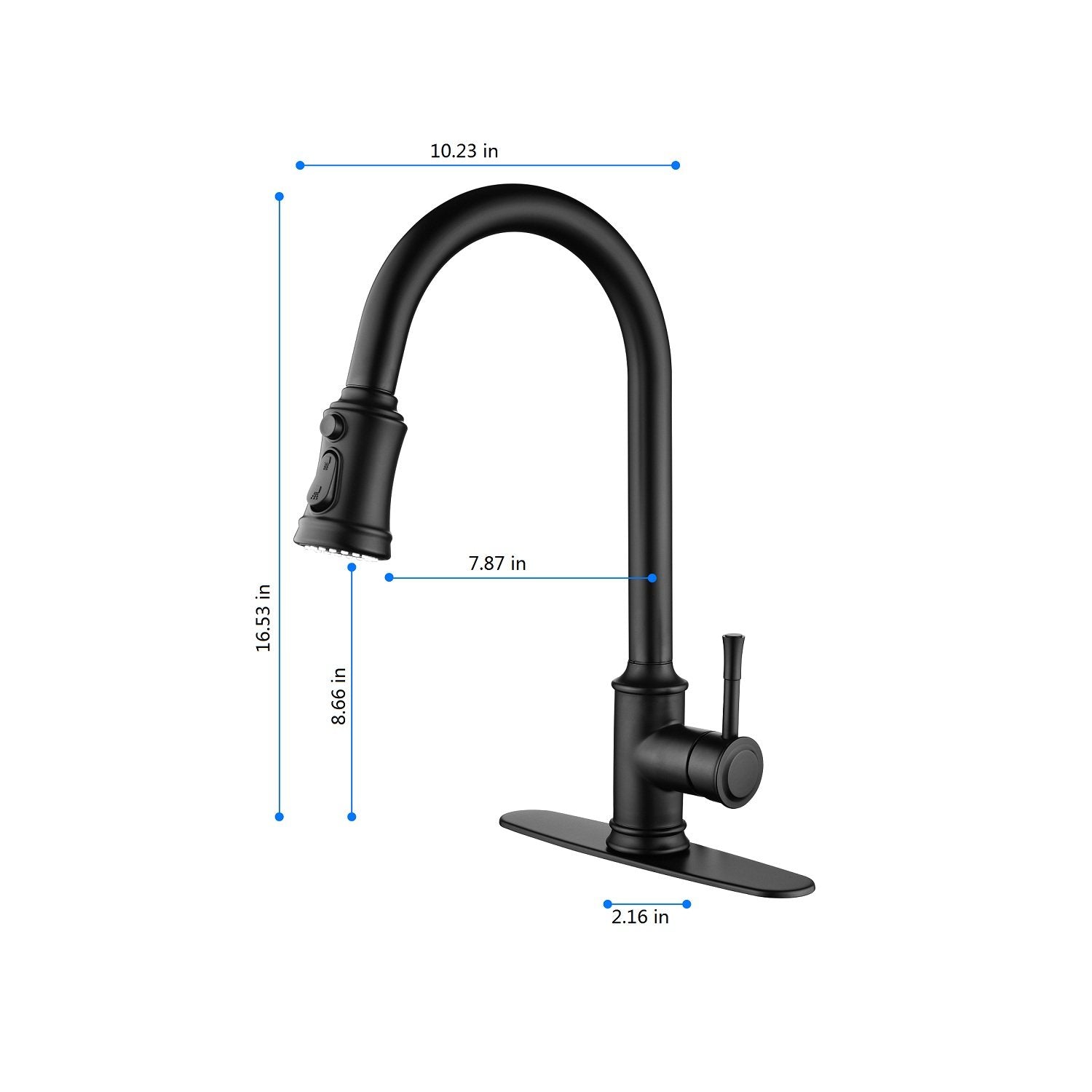 Touch Kitchen Faucet with Pull Down Sprayer-Boyel Living