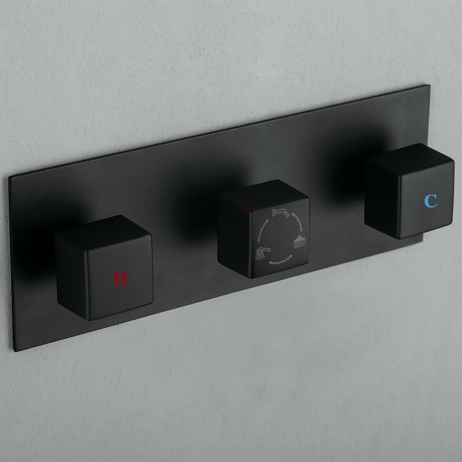 10 in. Wall Mounted Shower System with Handheld and Tub Spout in Matte Black-Boyel Living