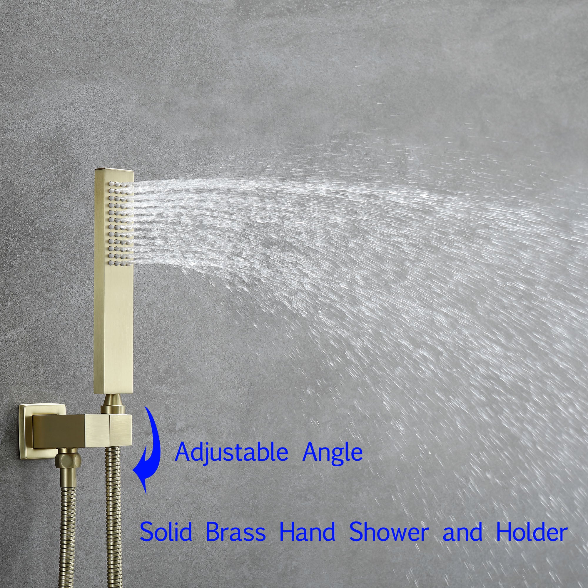 Boyel Living 12 in. Ceiling Mount Dual Shower Heads with Rough-In Valve Body and Trim in Brushed Gold-Boyel Living