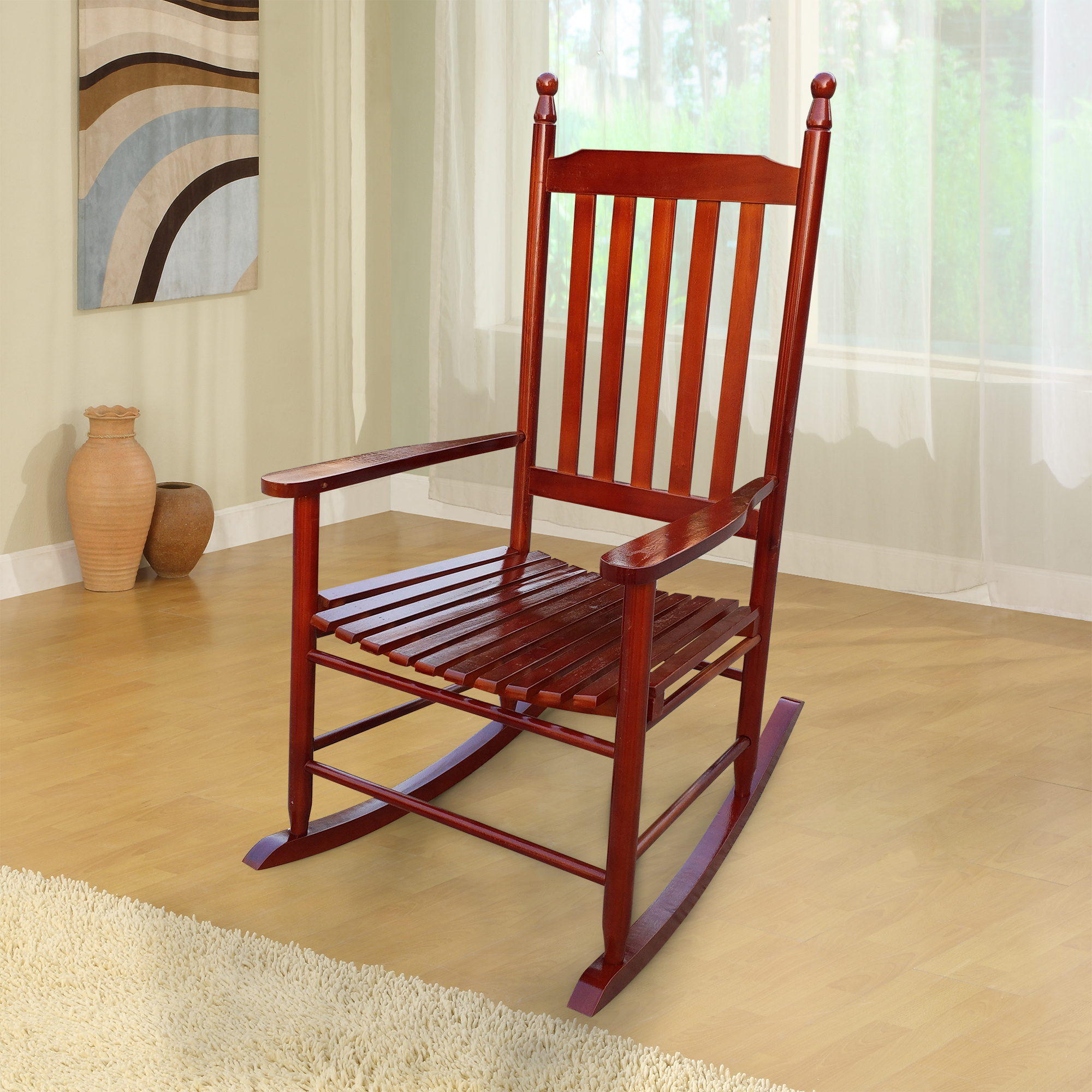 wooden porch rocker chair  Brown-Boyel Living