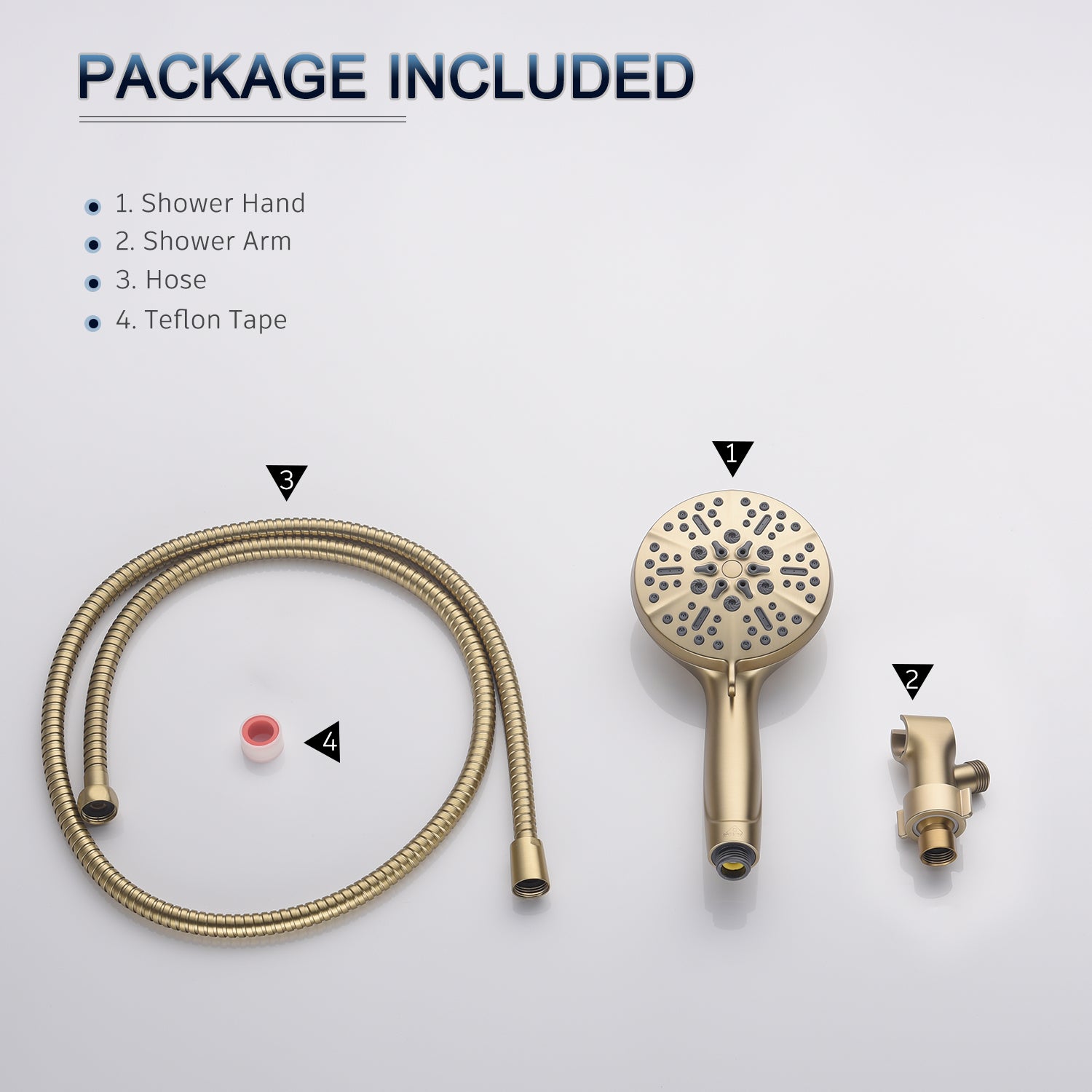 5-Spray Patterns 5 in. High Pressure Wall Mount Handheld Shower Head-Boyel Living