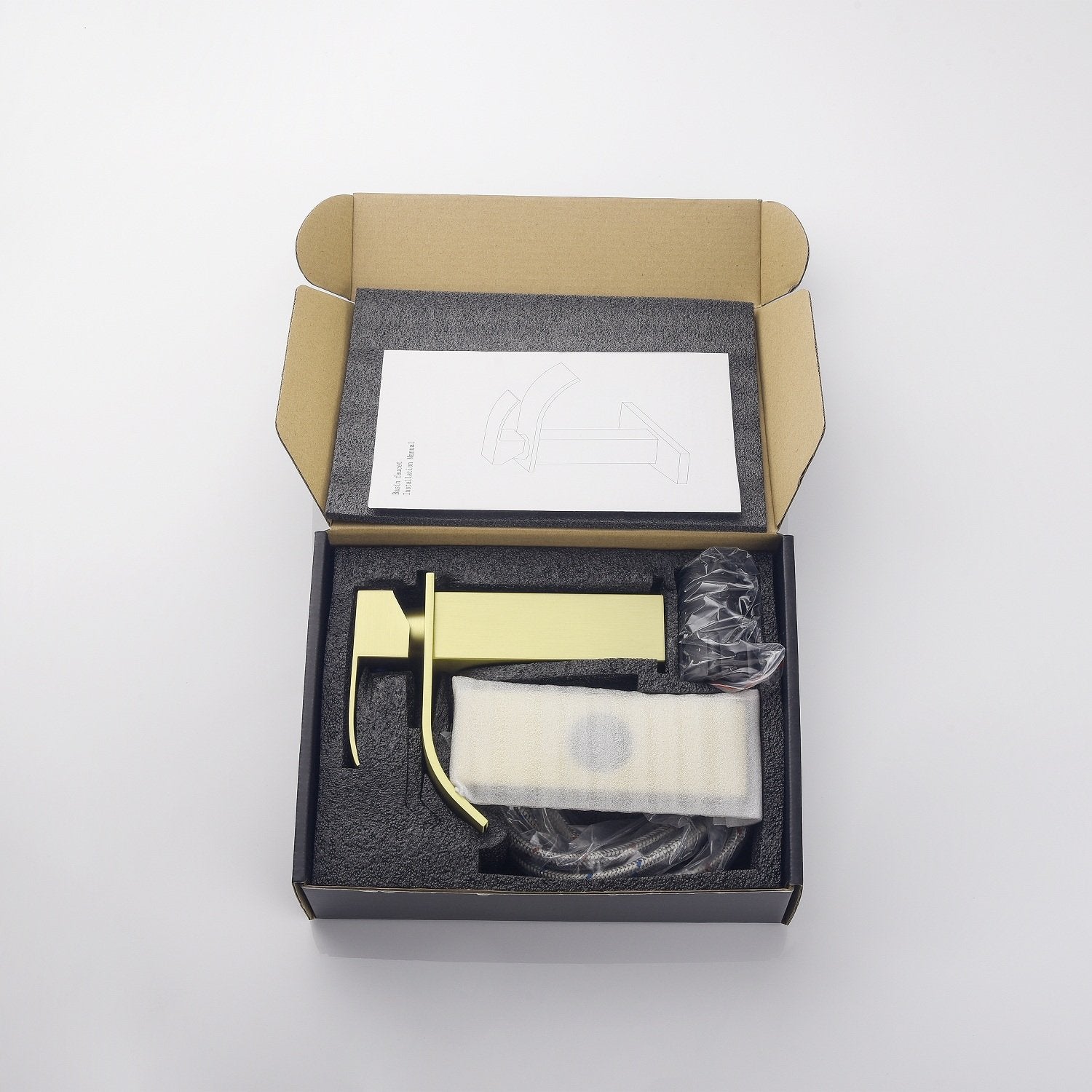 Waterfall Spout Bathroom Faucet,Single Handle Bathroom Vanity Sink Faucet-Boyel Living