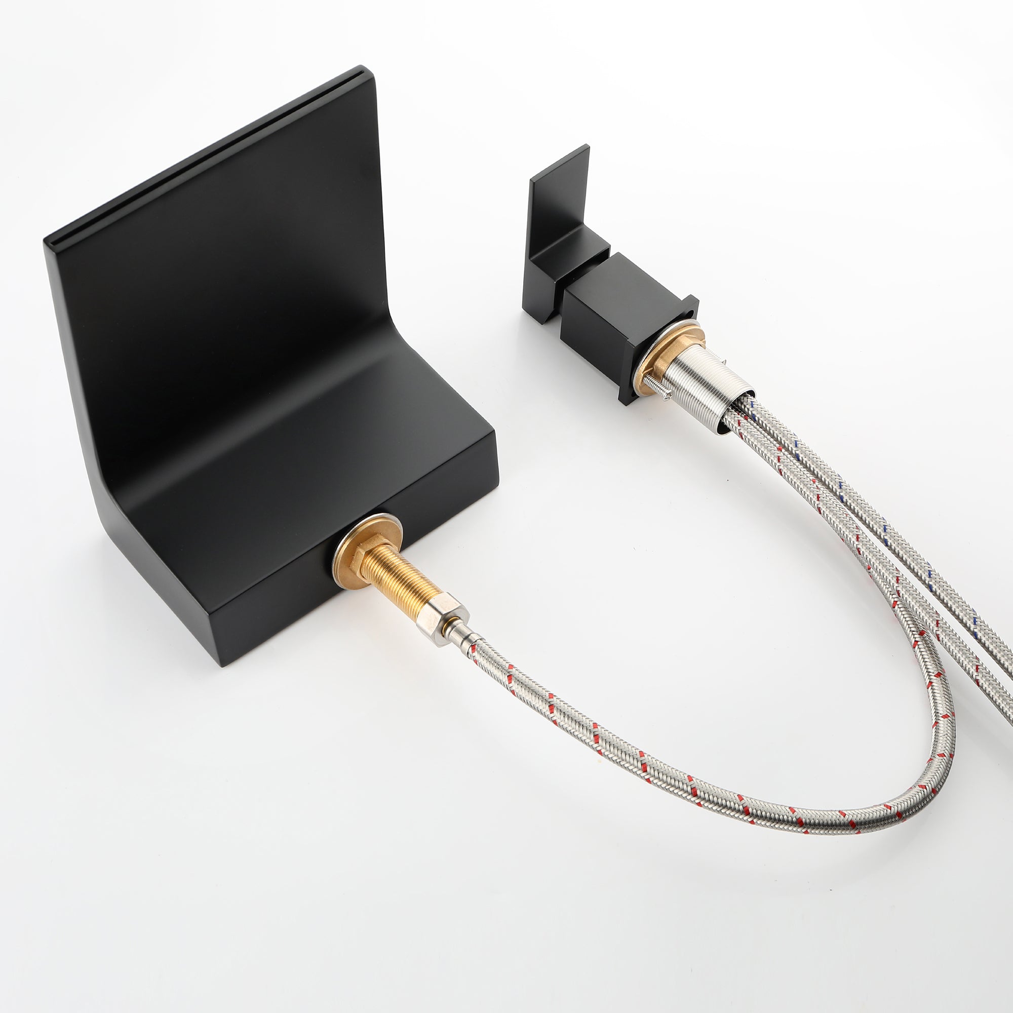 Boyel Living 8 in. Widespread Single Handle Bathroom Faucet with cUPC Hose in Matte Black-Boyel Living