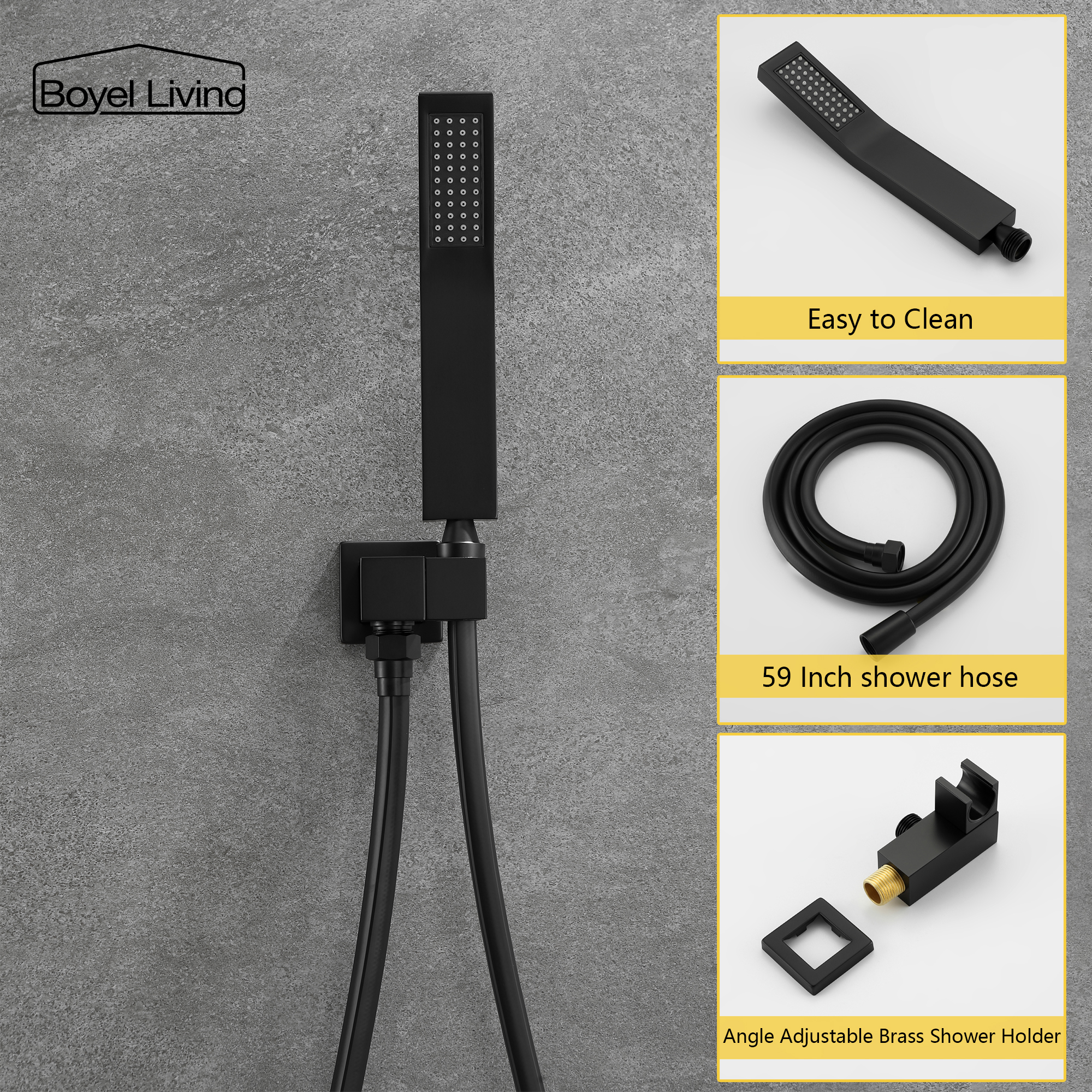 Ceiling Mount Single-Handle 1-Spray Tub and Shower Faucet with 12 in. Fixed Shower Head in Matte Black (Valve Included)