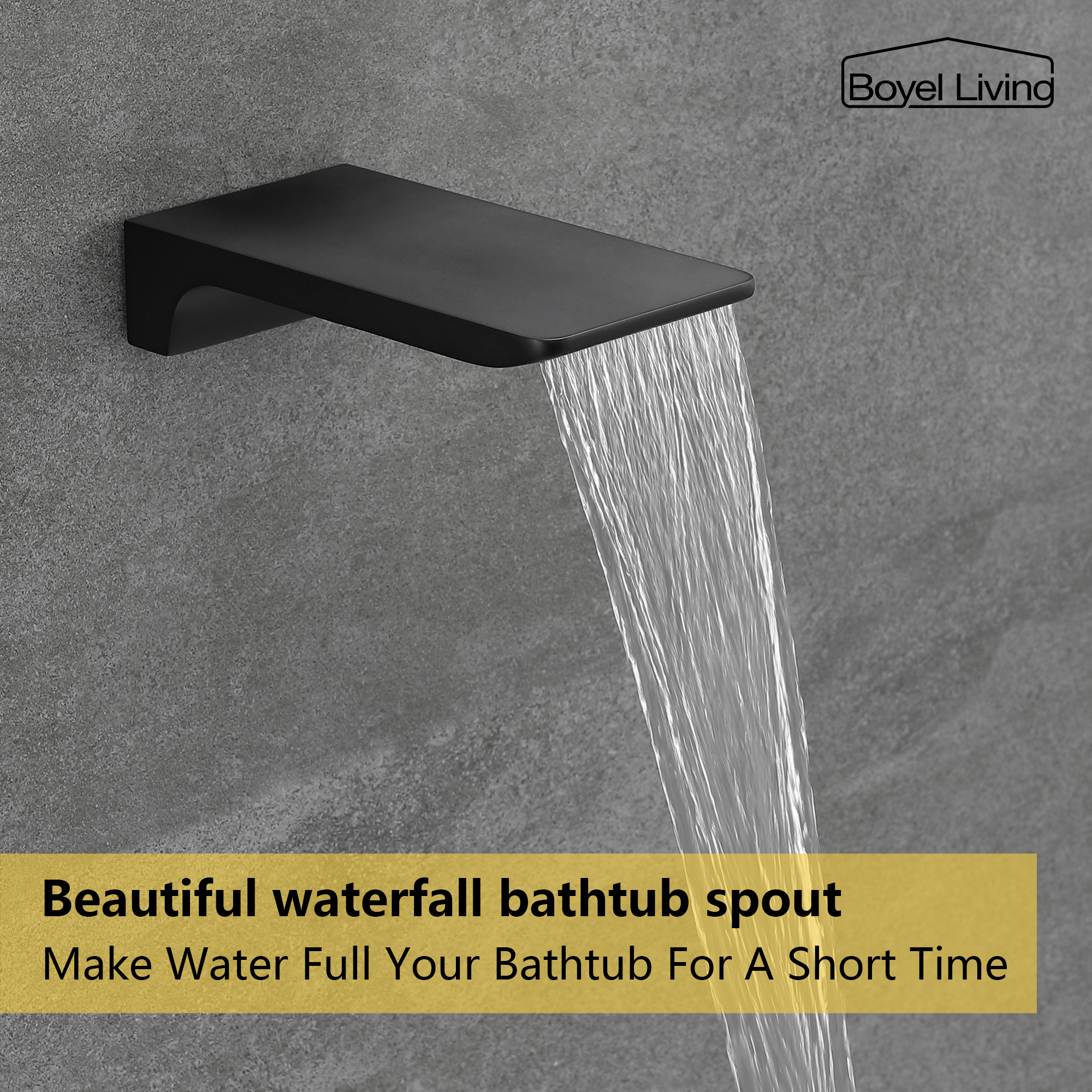 Ceiling Mount Single-Handle 1-Spray Tub and Shower Faucet with 12 in. Fixed Shower Head in Matte Black (Valve Included)