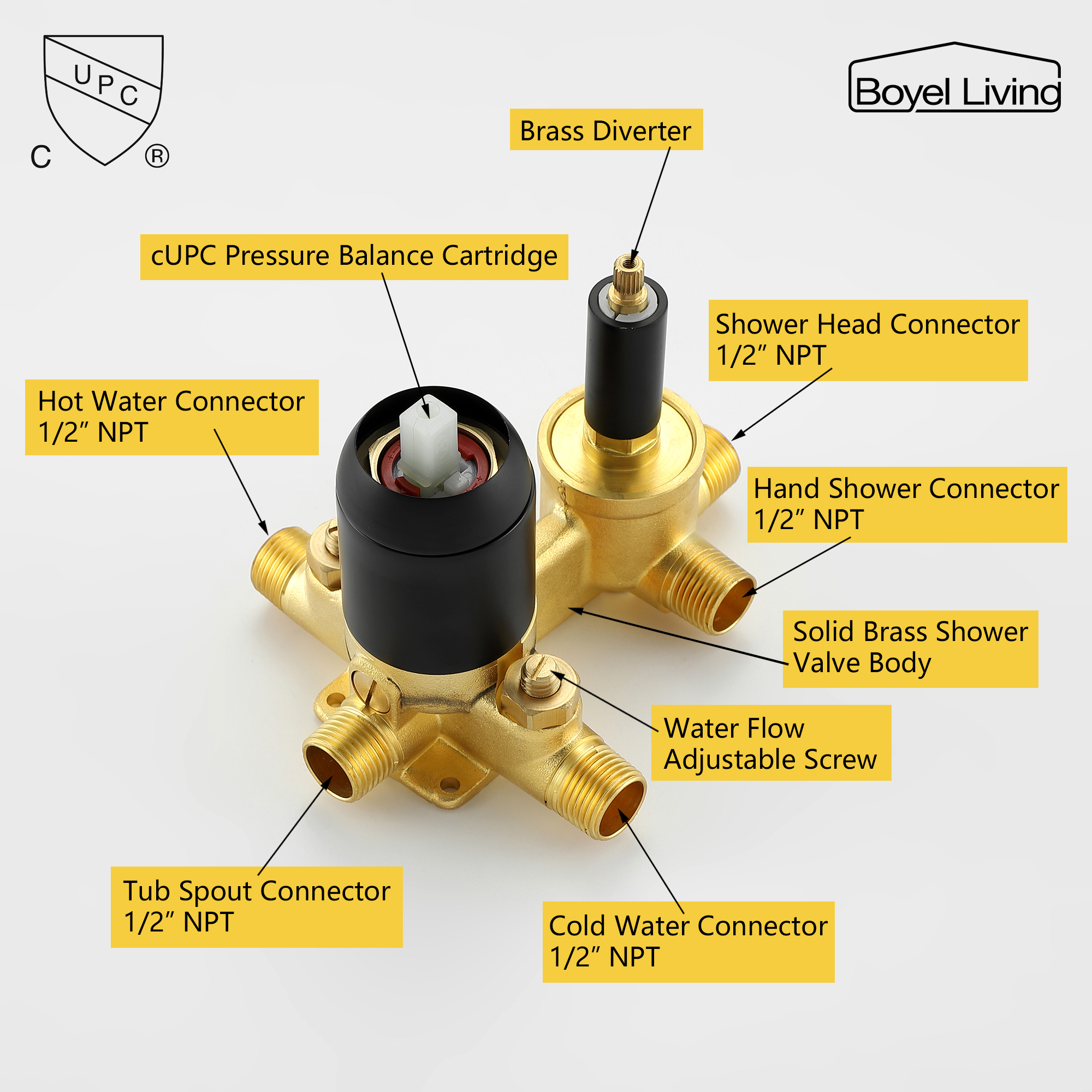 Ceiling Mount Single-Handle 1-Spray Tub and Shower Faucet with 12 in. Fixed Shower Head in Matte Black (Valve Included)