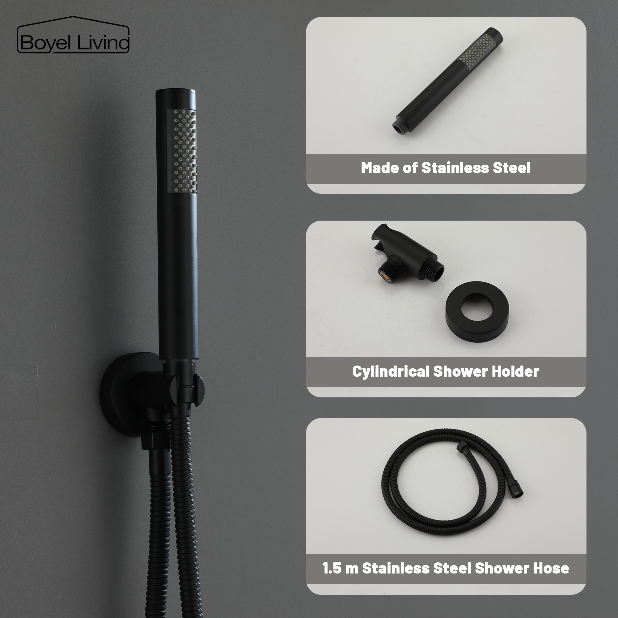 10-inch Round Wall Mount Two-function Shower System With Handheld Shower Head