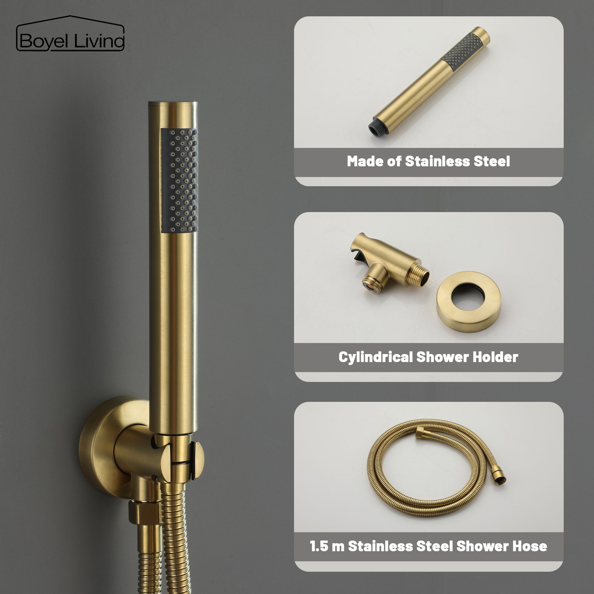 10-inch Round Wall Mount Two-function Shower System With Handheld Shower Head