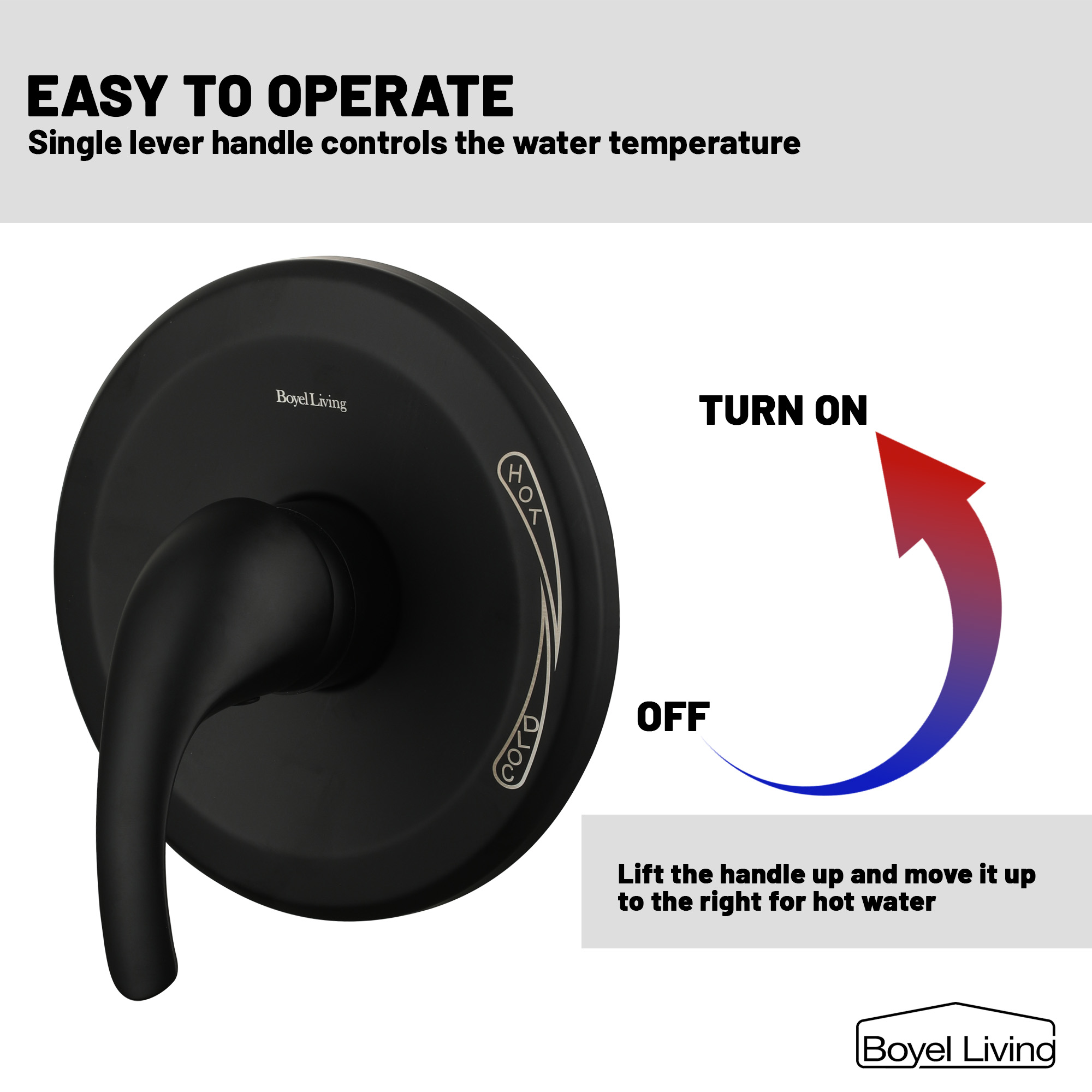 Shower Water Mixer Single Handle Shower ValveTemperature Mixing Valve Complete Shower Kit