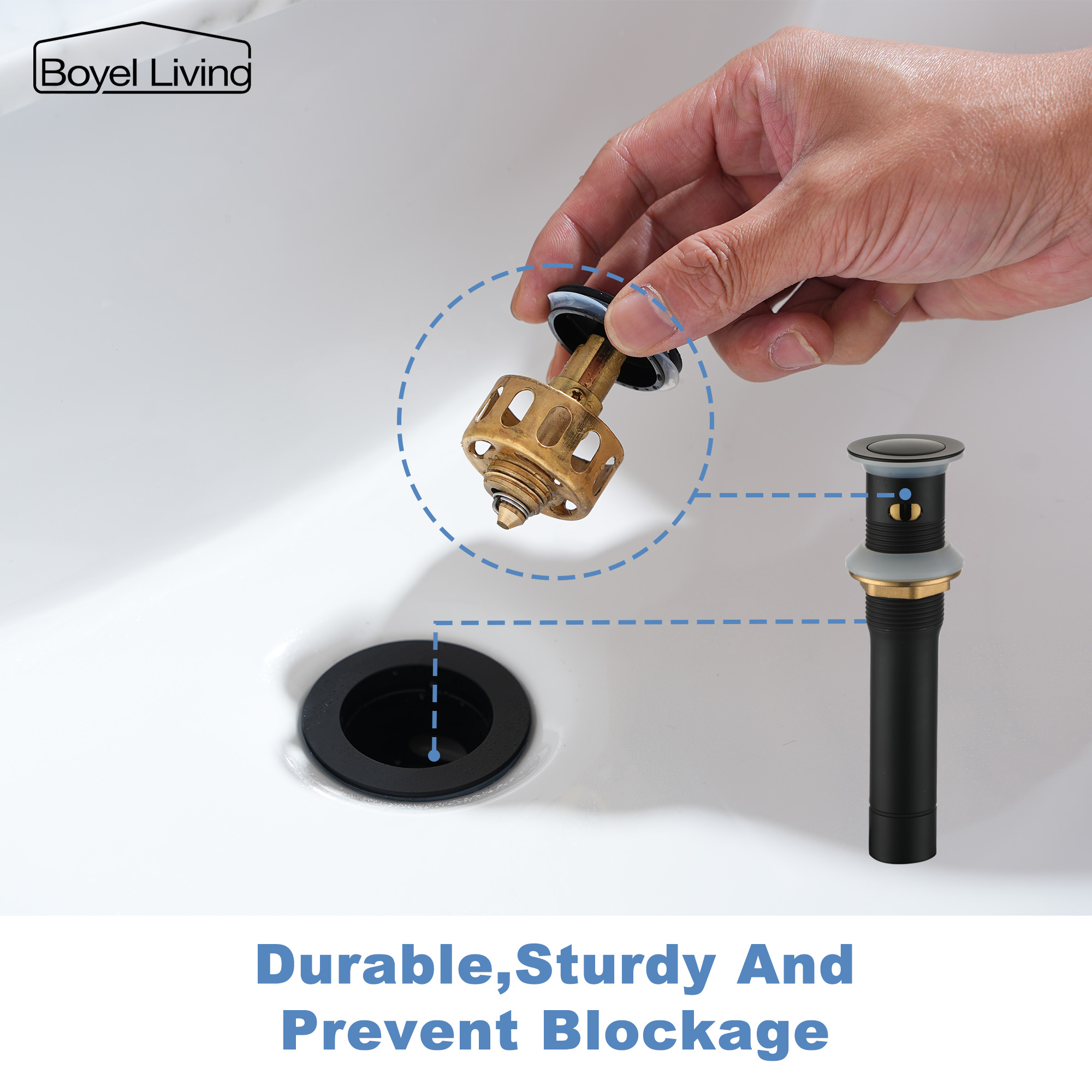 1.2 GPM Single Handle Single Hole Bathroom Faucet with Water Supply Hose and Built-in Aerator in Brushed Nickel