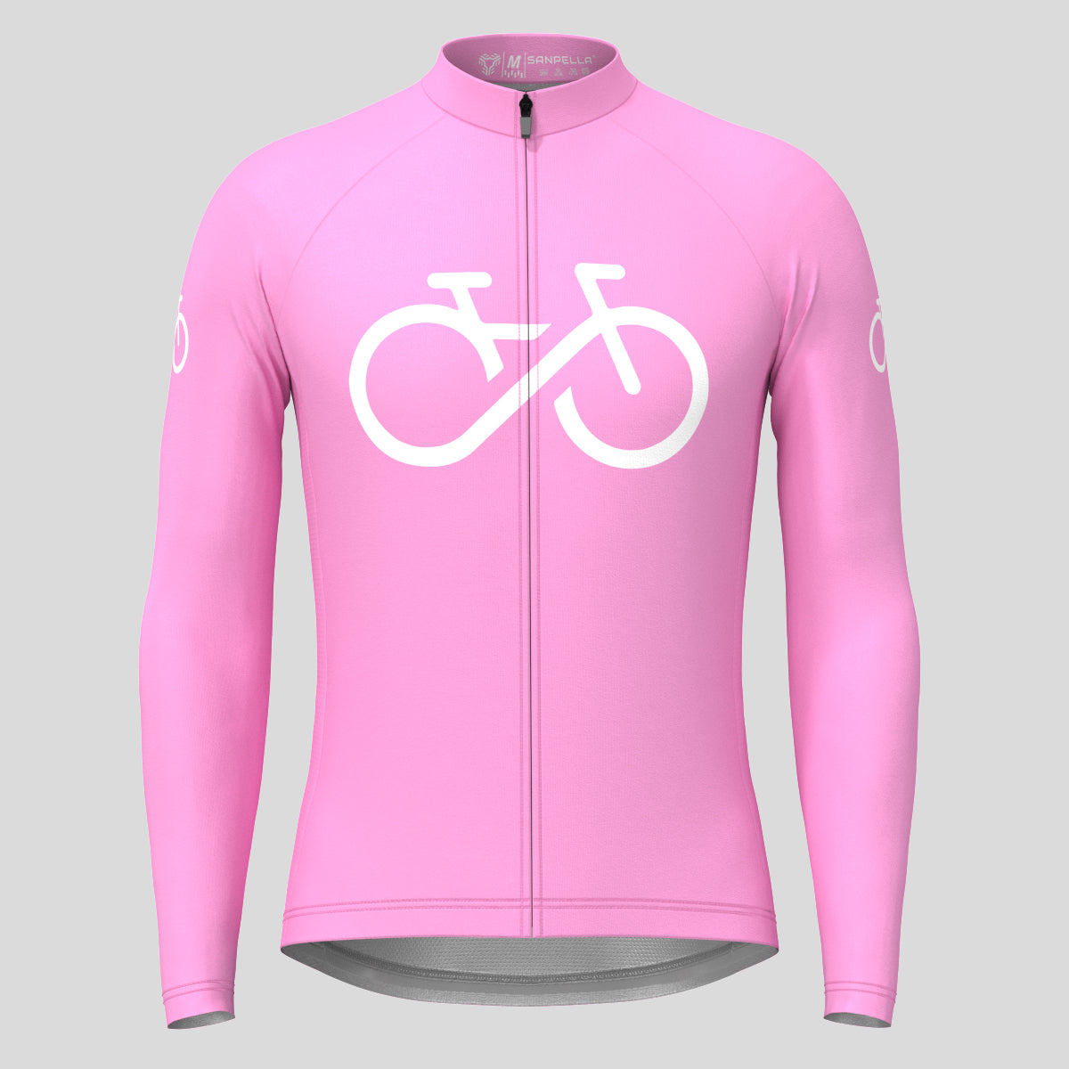 Bike Forever Men's LS Cycling Jersey - Neo Pink