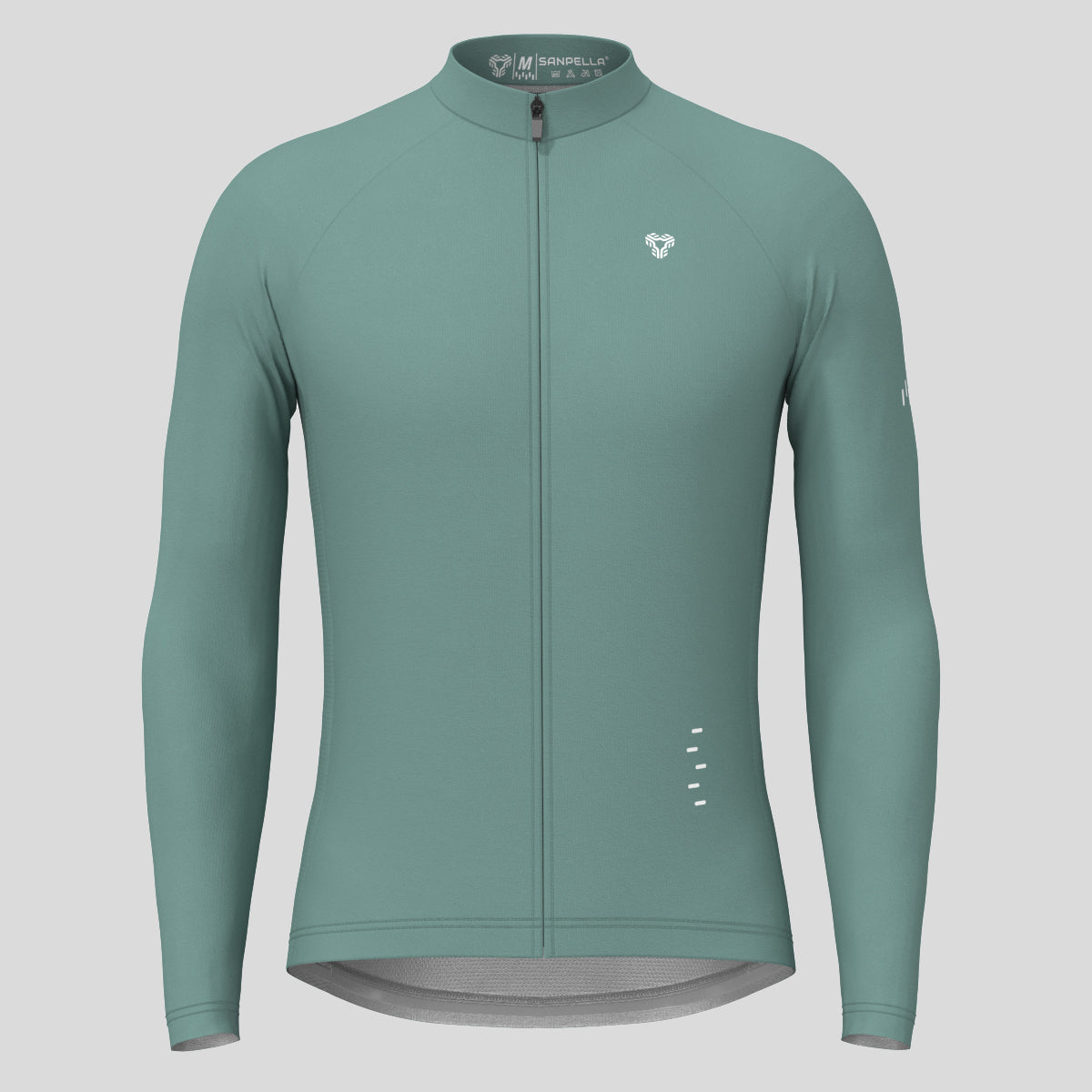 Men's Minimal Solid LS Cycling Jersey - Sage
