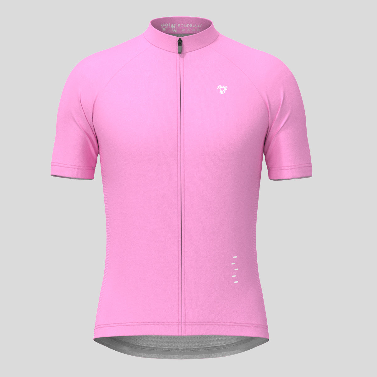 Men's Minimal Solid Cycling Jersey -Neo Pink