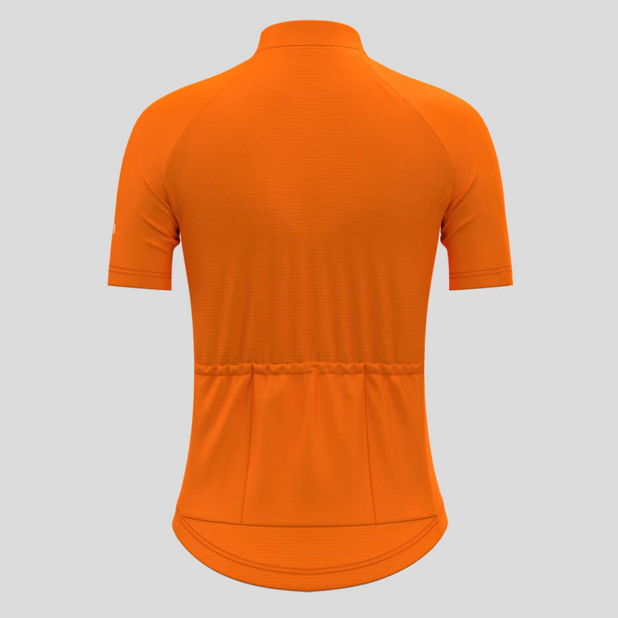Minimal Solid Women's Cycling Jersey Orange Sanpella.cc