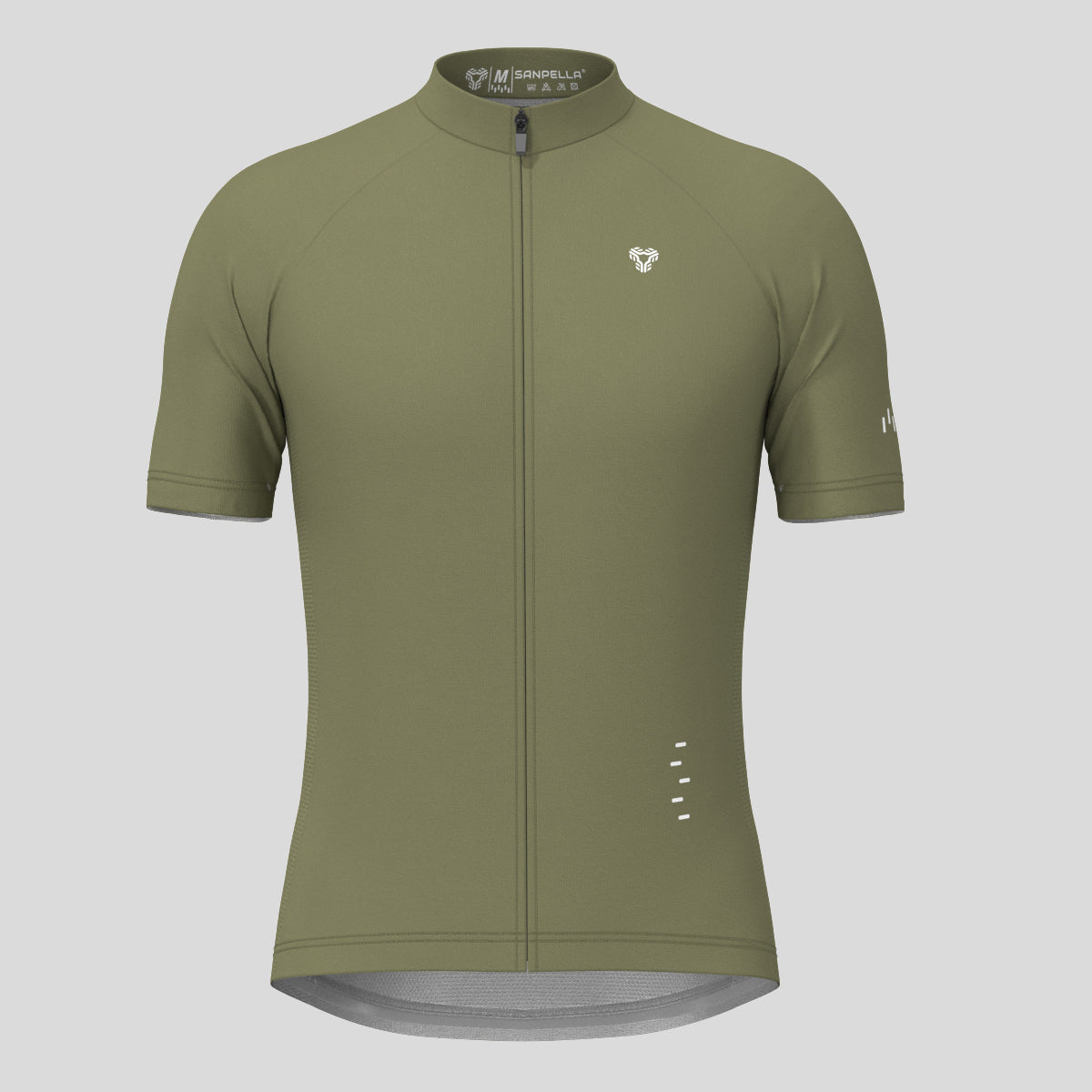 Men's Minimal Solid Cycling Jersey -Olive