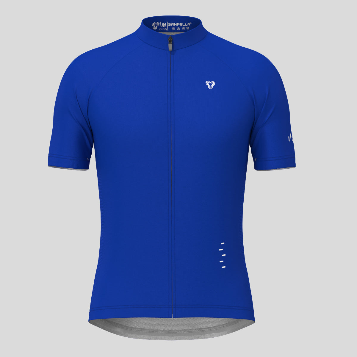 Men's Minimal Solid Cycling Jersey -Racing Blue