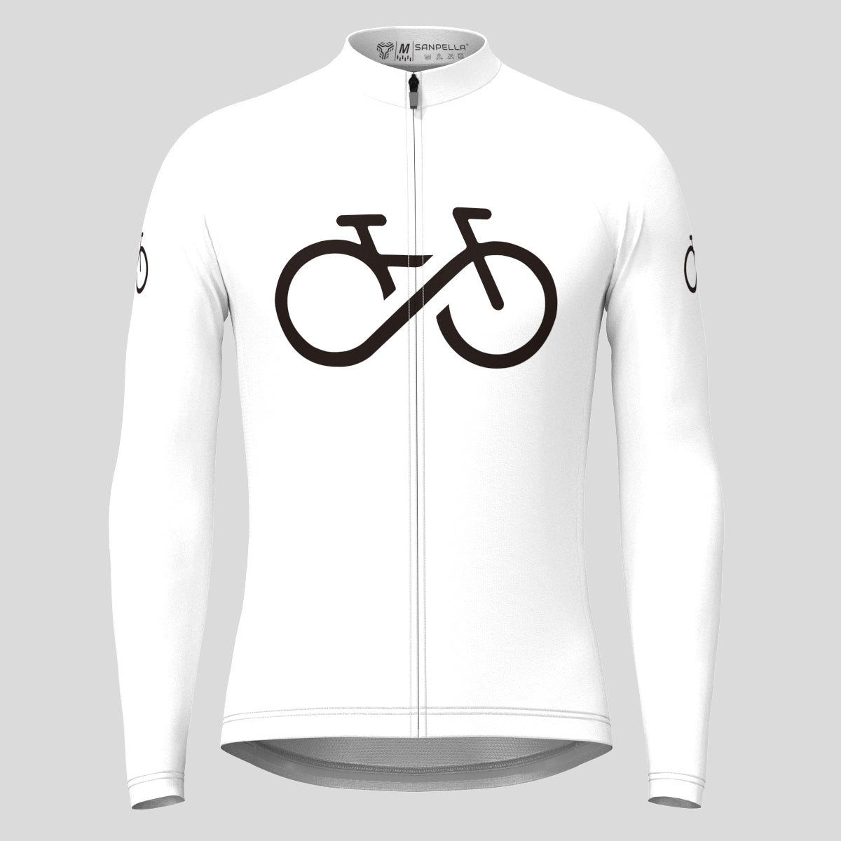 Bike Forever Men's LS Cycling Jersey - White
