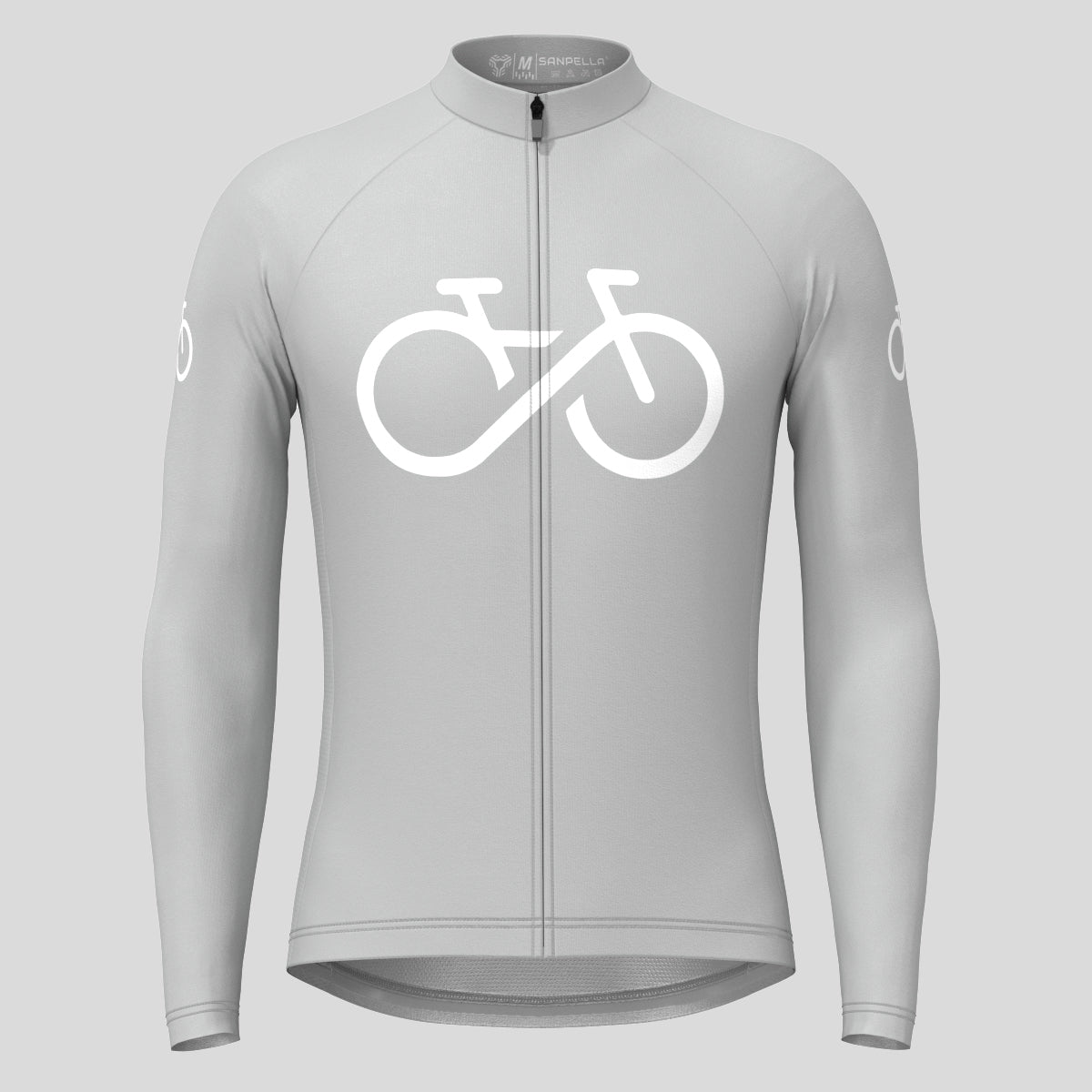 Bike Forever Men's LS Cycling Jersey - Gray