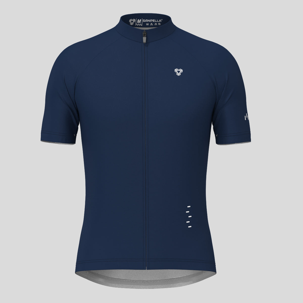 Men's Minimal Solid Cycling Jersey -Navy