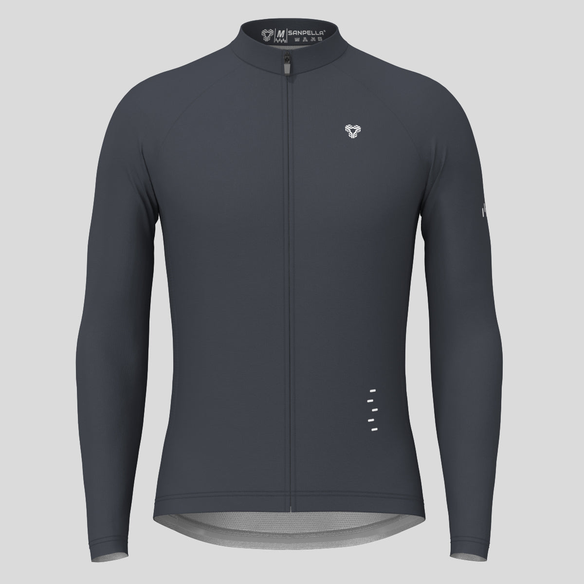 Men's Minimal Solid LS Cycling Jersey - Graphite