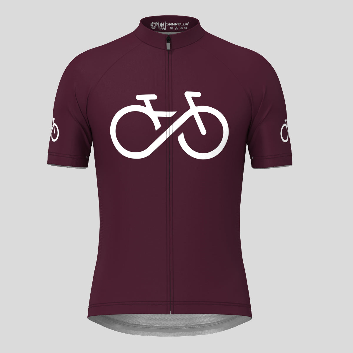 Bike Forever Men's Cycling Jersey - Burgundy