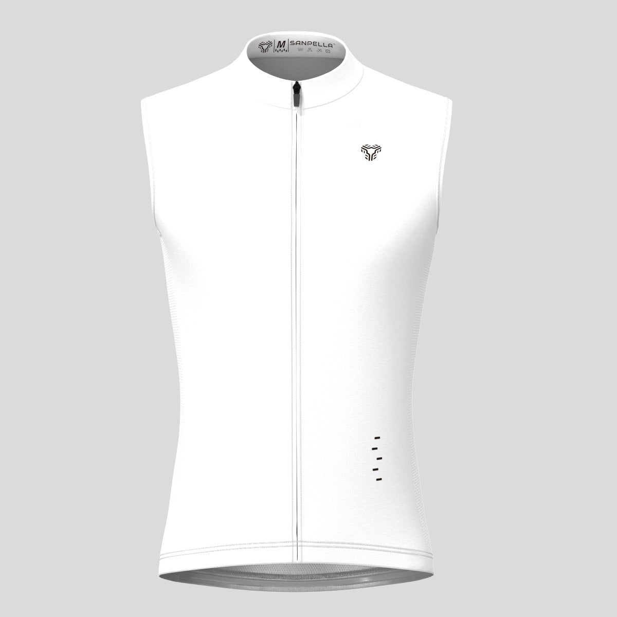 Men's Minimal Solid Sleeveless Cycling Jersey - White