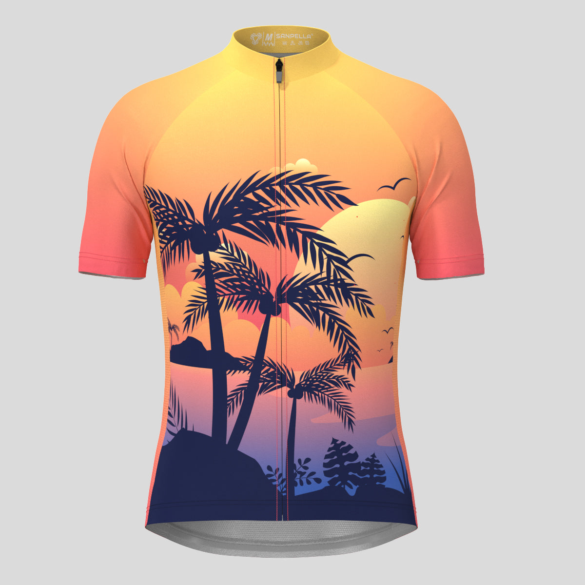 Hawaii Tropical plants Sunset Men's Cycling Jersey
