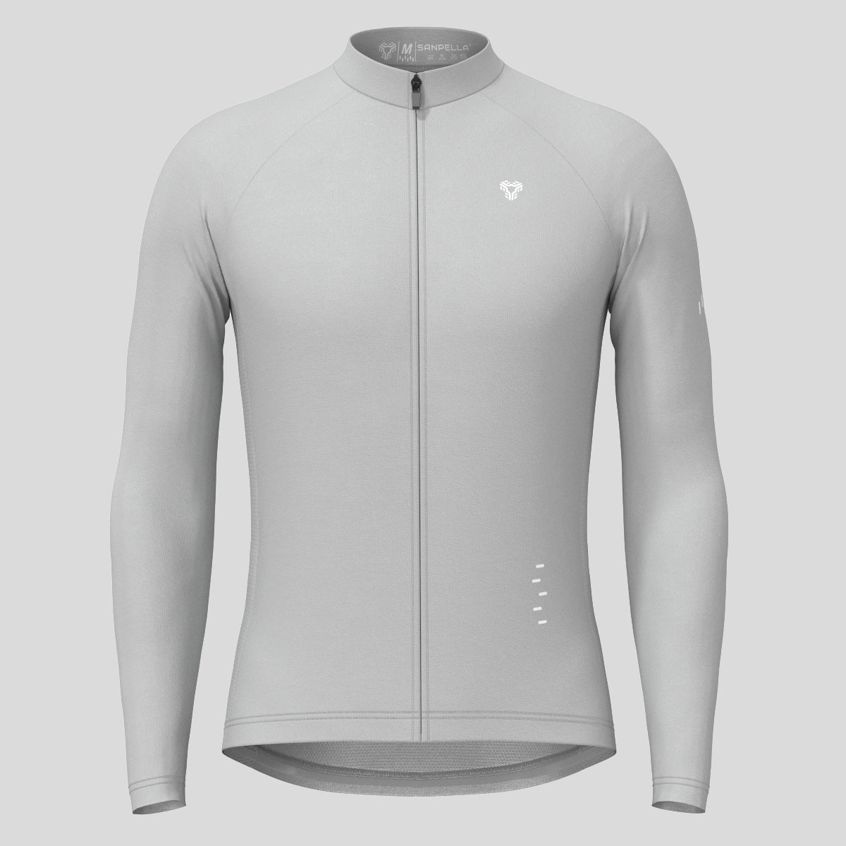 Men's Minimal Solid LS Cycling Jersey - Gray