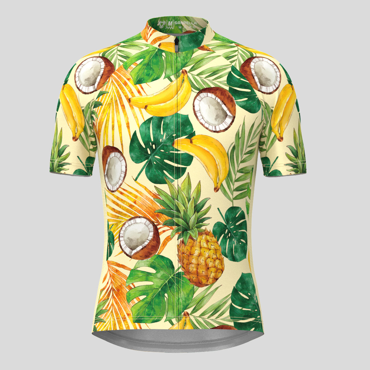 Hawaii Tropical Floral Men's Cycling Jersey-Yellow