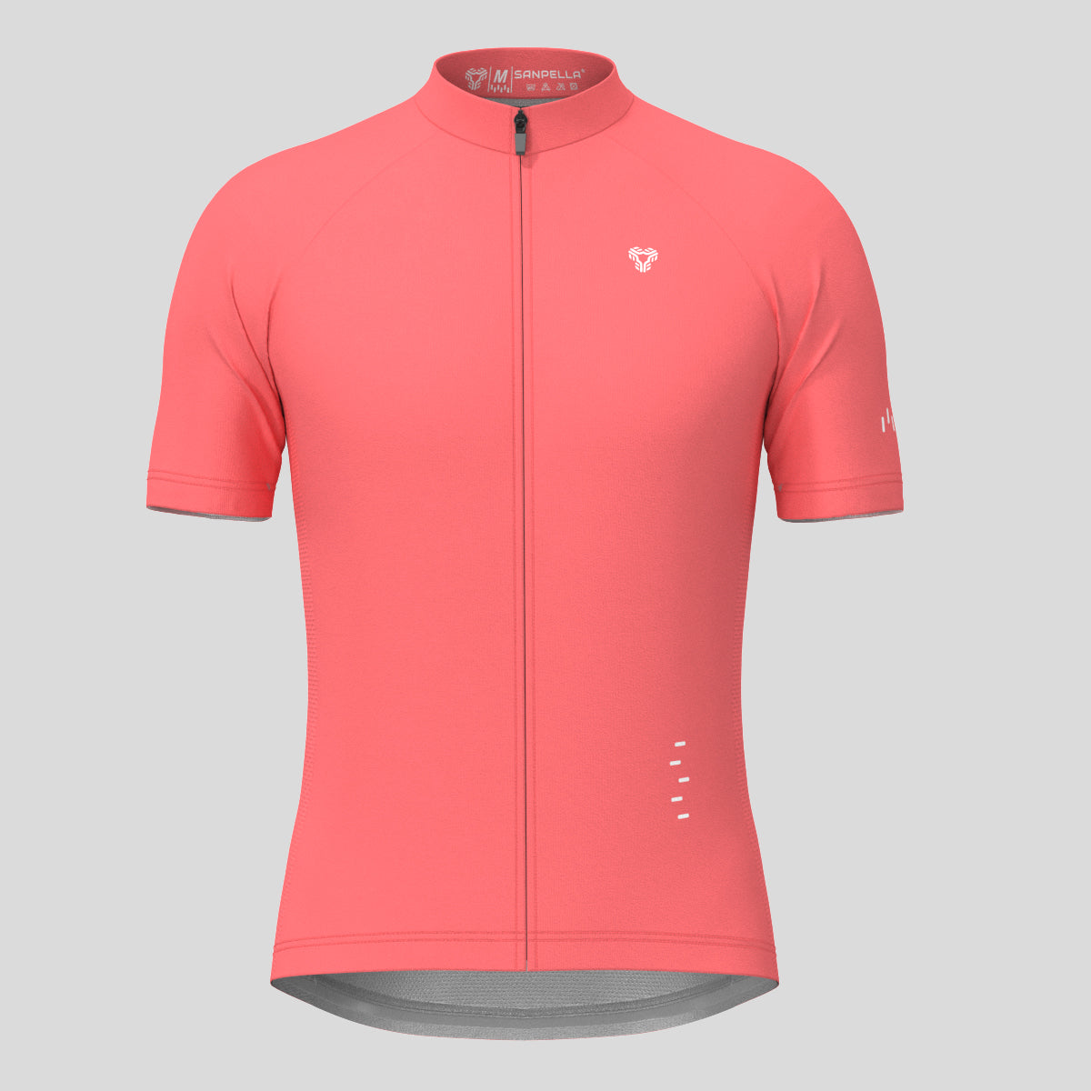 Men's Minimal Solid Cycling Jersey -Guava