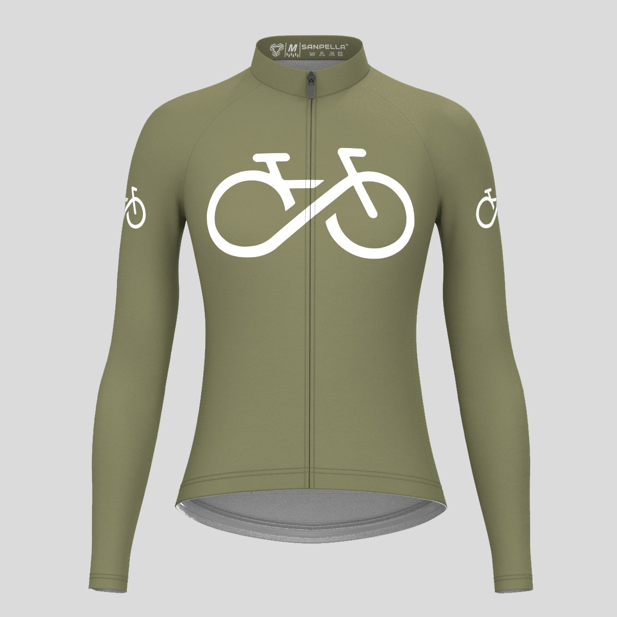 Bike Forever Women's LS Cycling Jersey - Olive