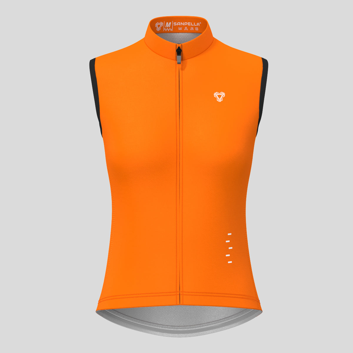 Women's Minimal Solid Sleeveless Cycling Jersey - Orange