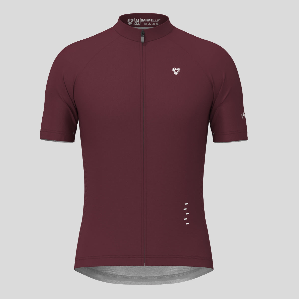 Men's Minimal Solid Cycling Jersey -Plum