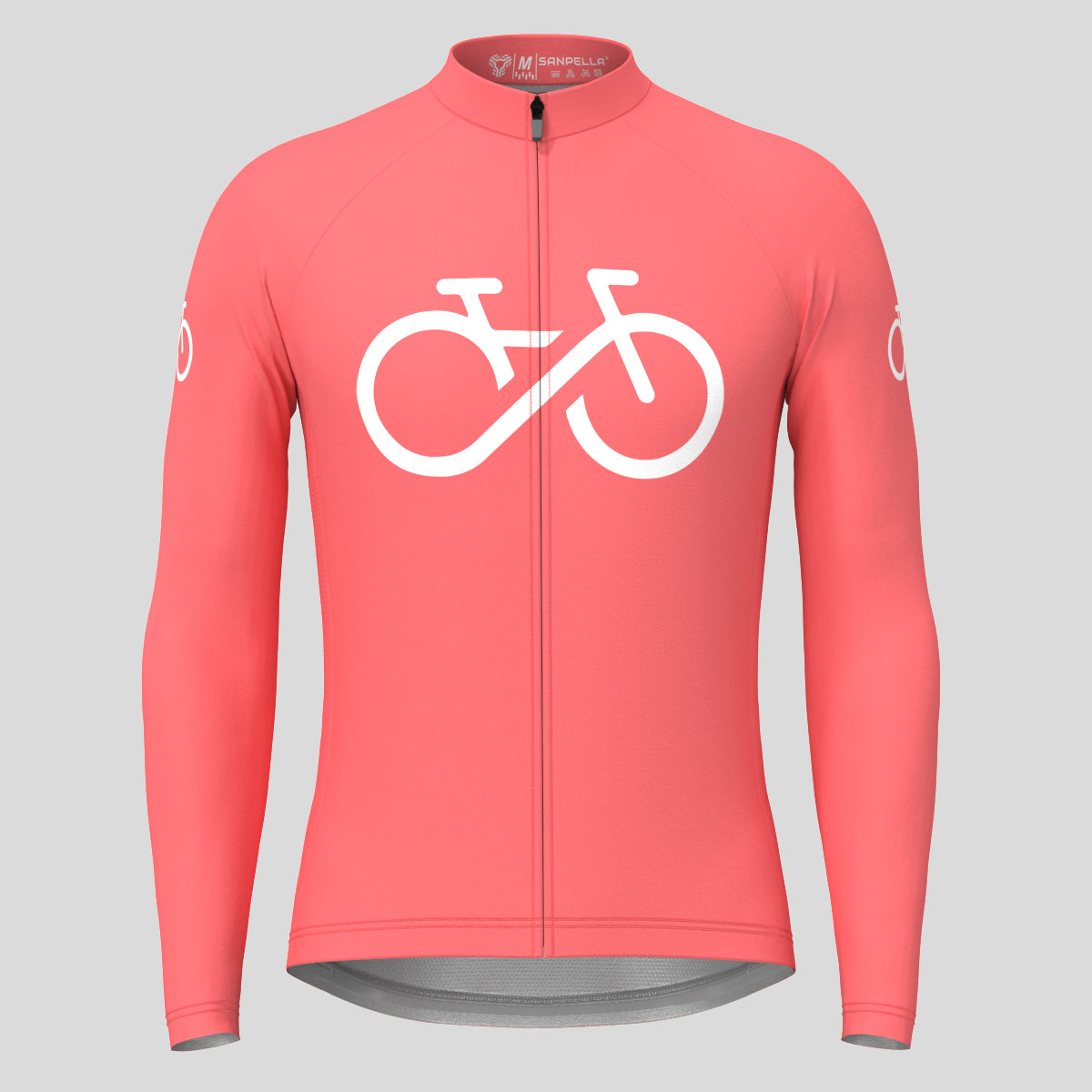 Bike Forever Men's LS Cycling Jersey - Guava