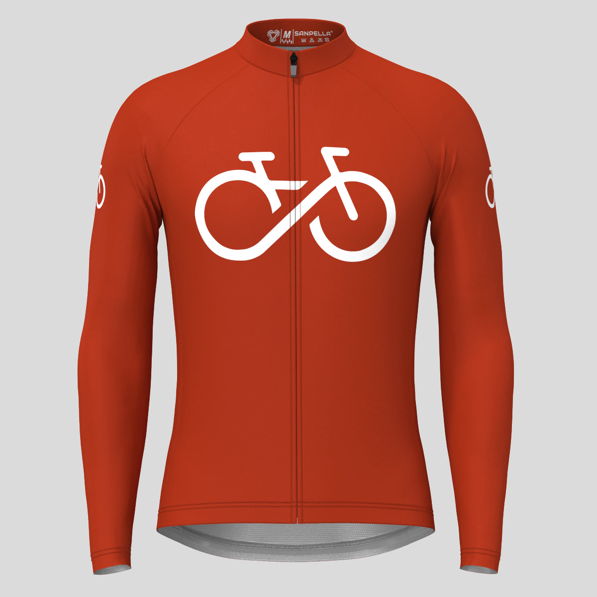Bike Forever Men's LS Cycling Jersey - Brick