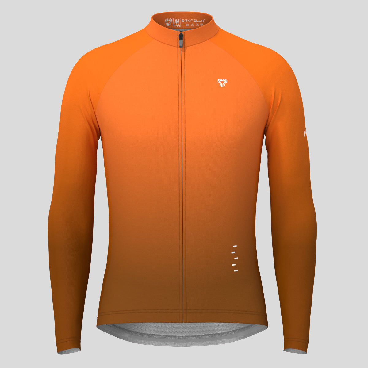 Men's Minimal Gradient LS Cycling Jersey - Orange