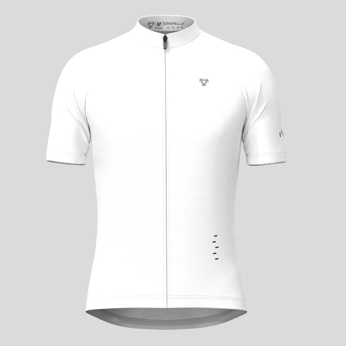 Men's Minimal Solid Cycling Jersey - White