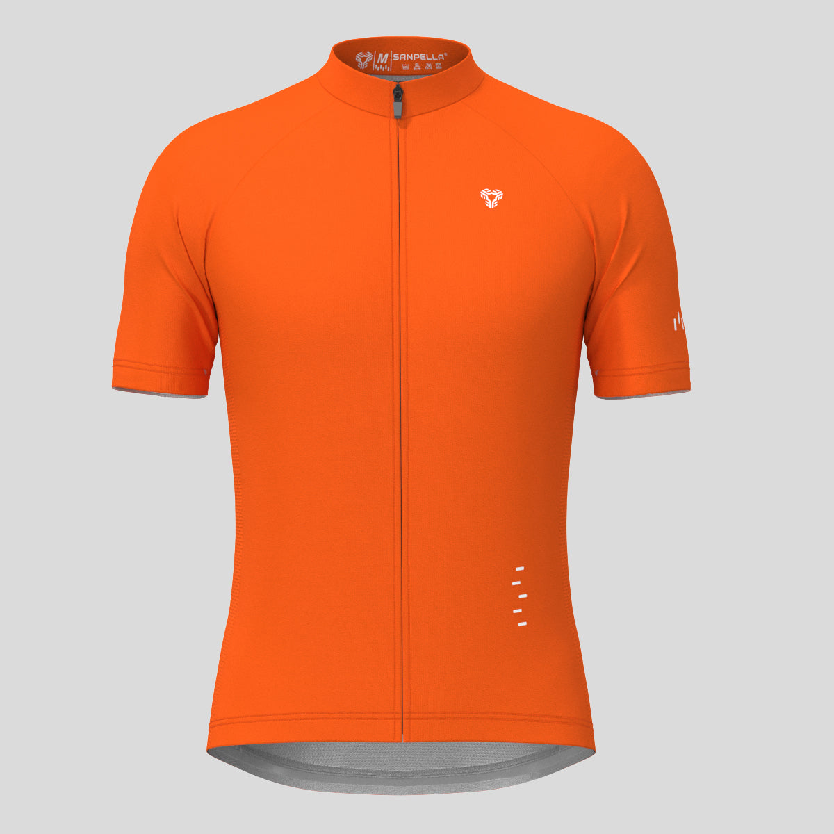 Men's Minimal Solid Cycling Jersey - Tangerine