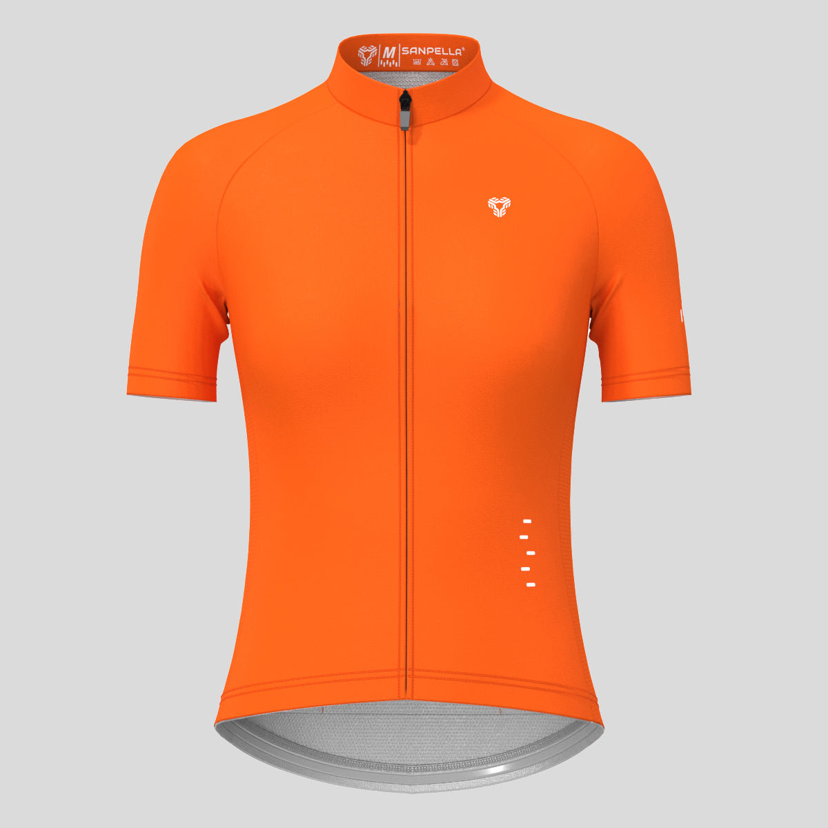 Minimal Solid Women's Cycling Jersey - Tangerine