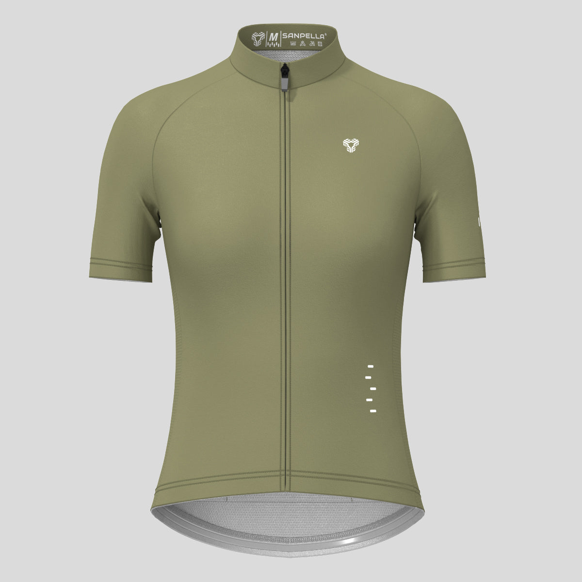 Minimal Solid Women's Cycling Jersey - Olive